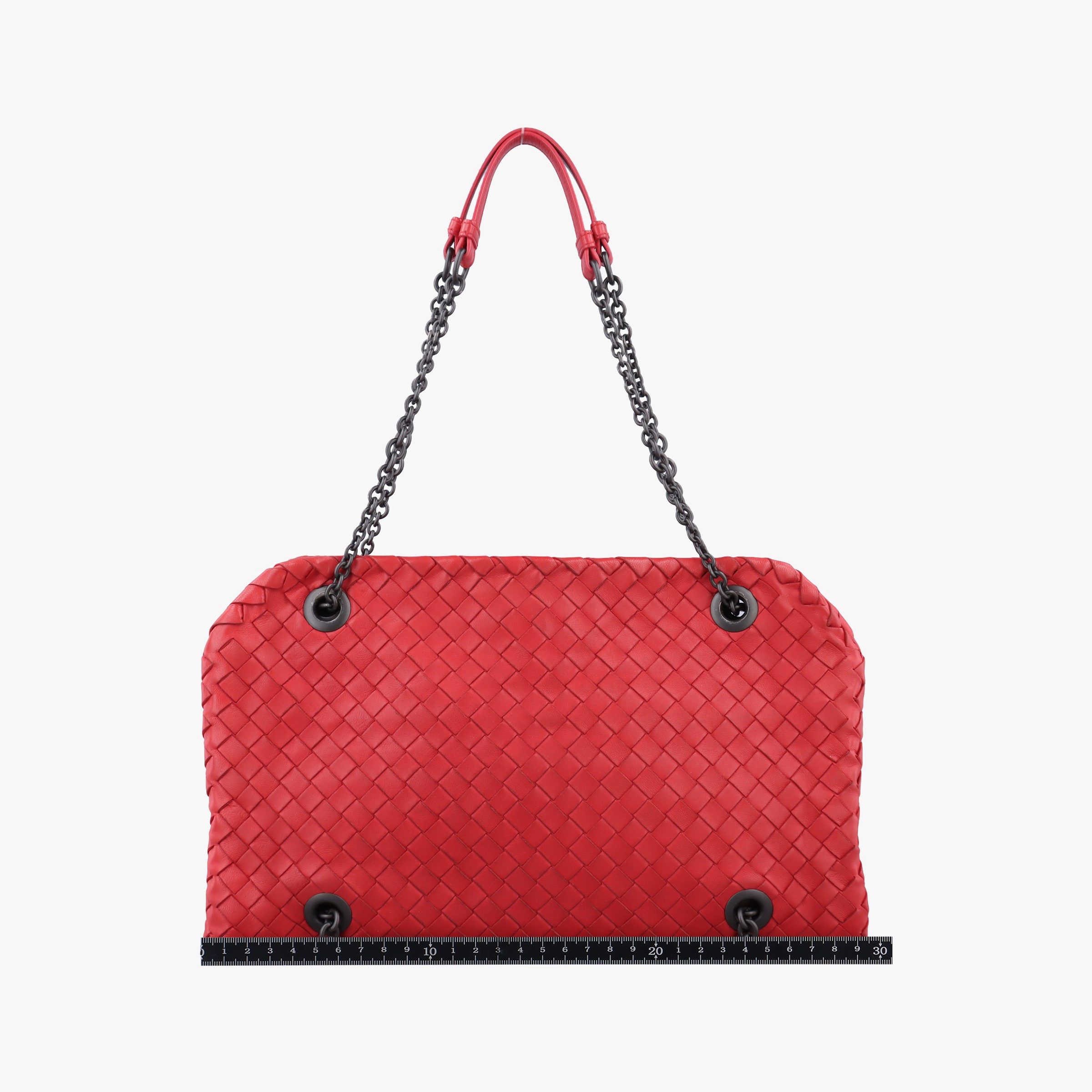 Vintage Bottega Veneta Duo Intrecciato Red lambskin  shoulderbag | stylenewstar