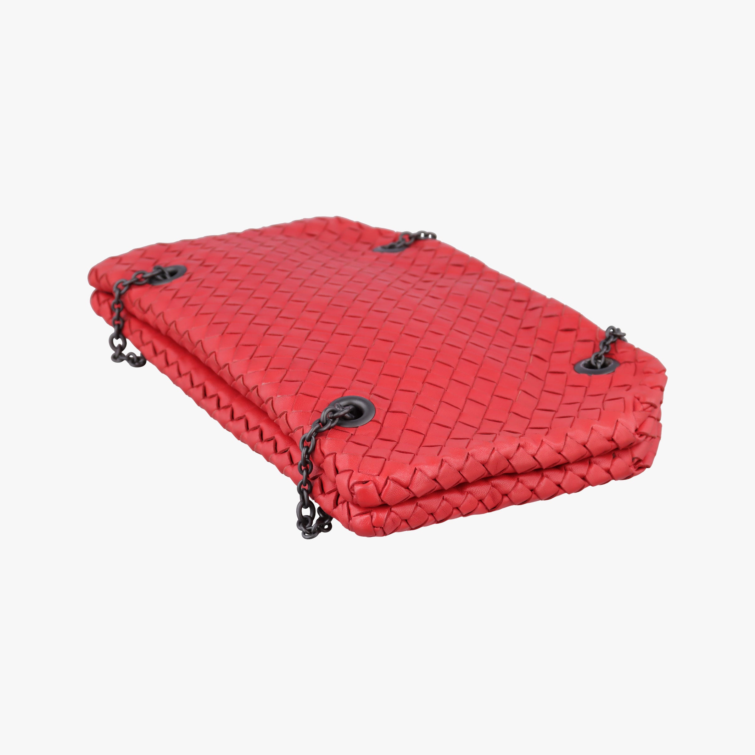 Vintage Bottega Veneta Duo Intrecciato Red lambskin  shoulderbag | stylenewstar