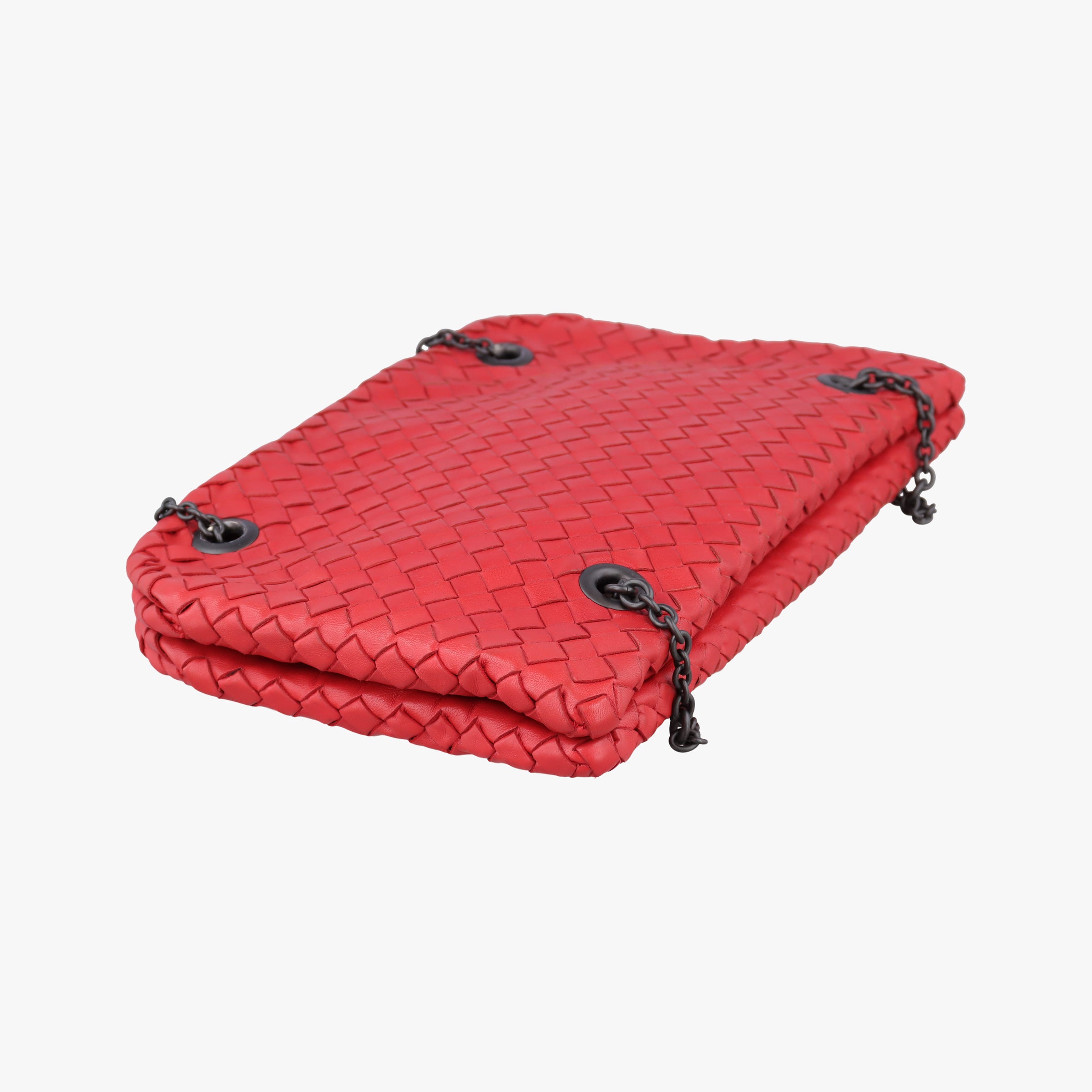 Vintage Bottega Veneta Duo Intrecciato Red lambskin  shoulderbag | stylenewstar