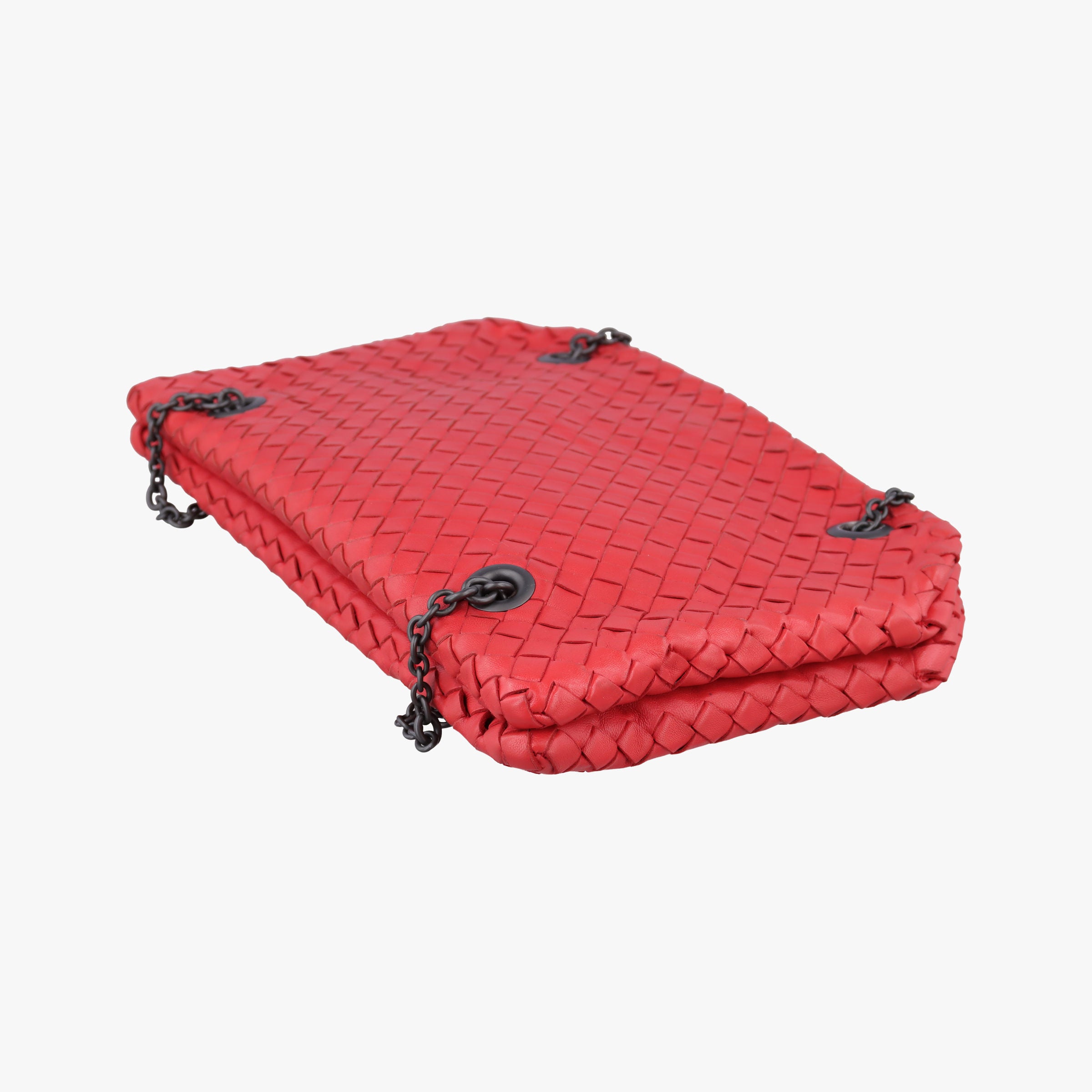 Vintage Bottega Veneta Duo Intrecciato Red lambskin  shoulderbag | stylenewstar