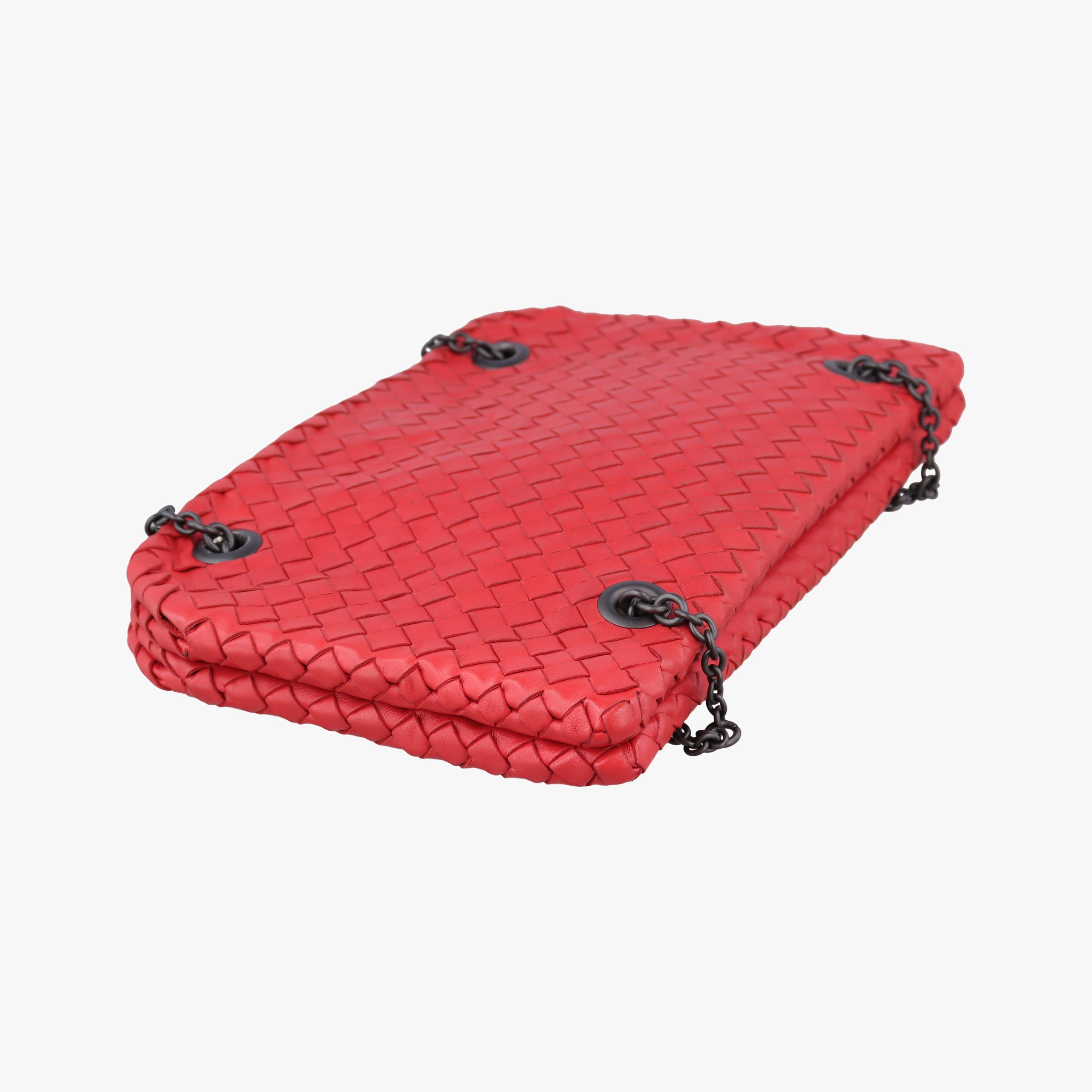 Vintage Bottega Veneta Duo Intrecciato Red lambskin  shoulderbag | stylenewstar