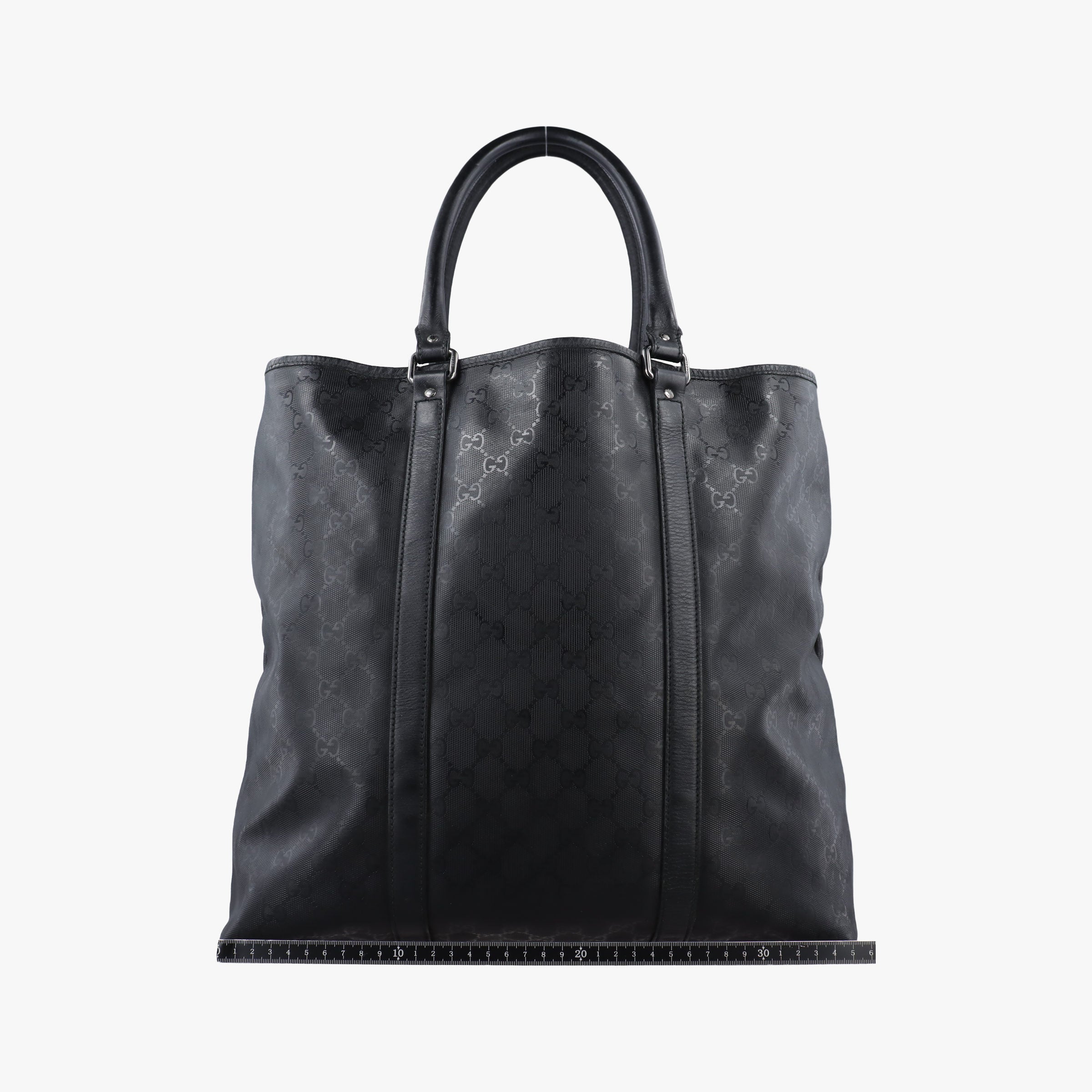 Secondhand Gucci GG Imprime tote Black PVC coated canvas 223668 handbag | stylenewstar
