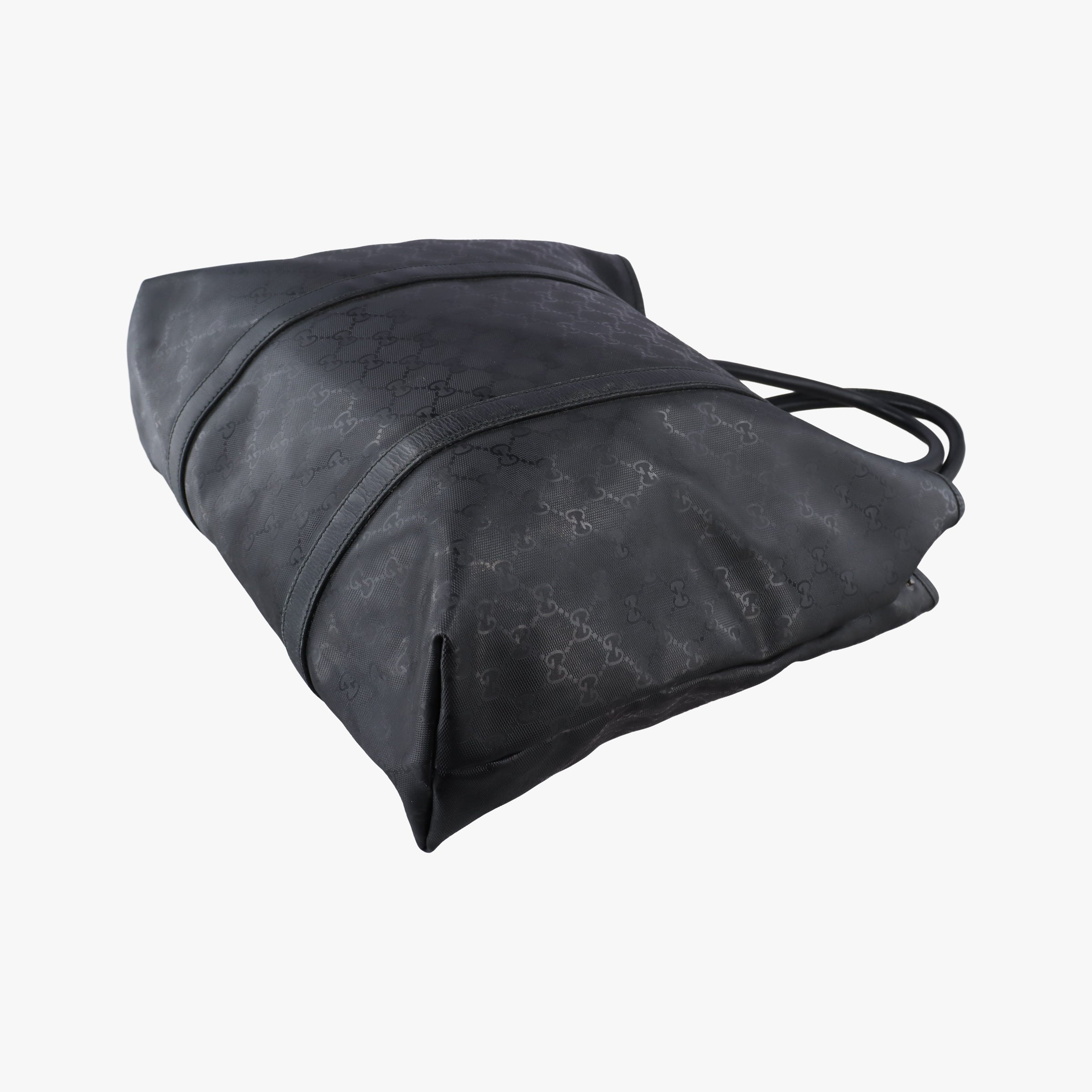 Secondhand Gucci GG Imprime tote Black PVC coated canvas 223668 handbag | stylenewstar