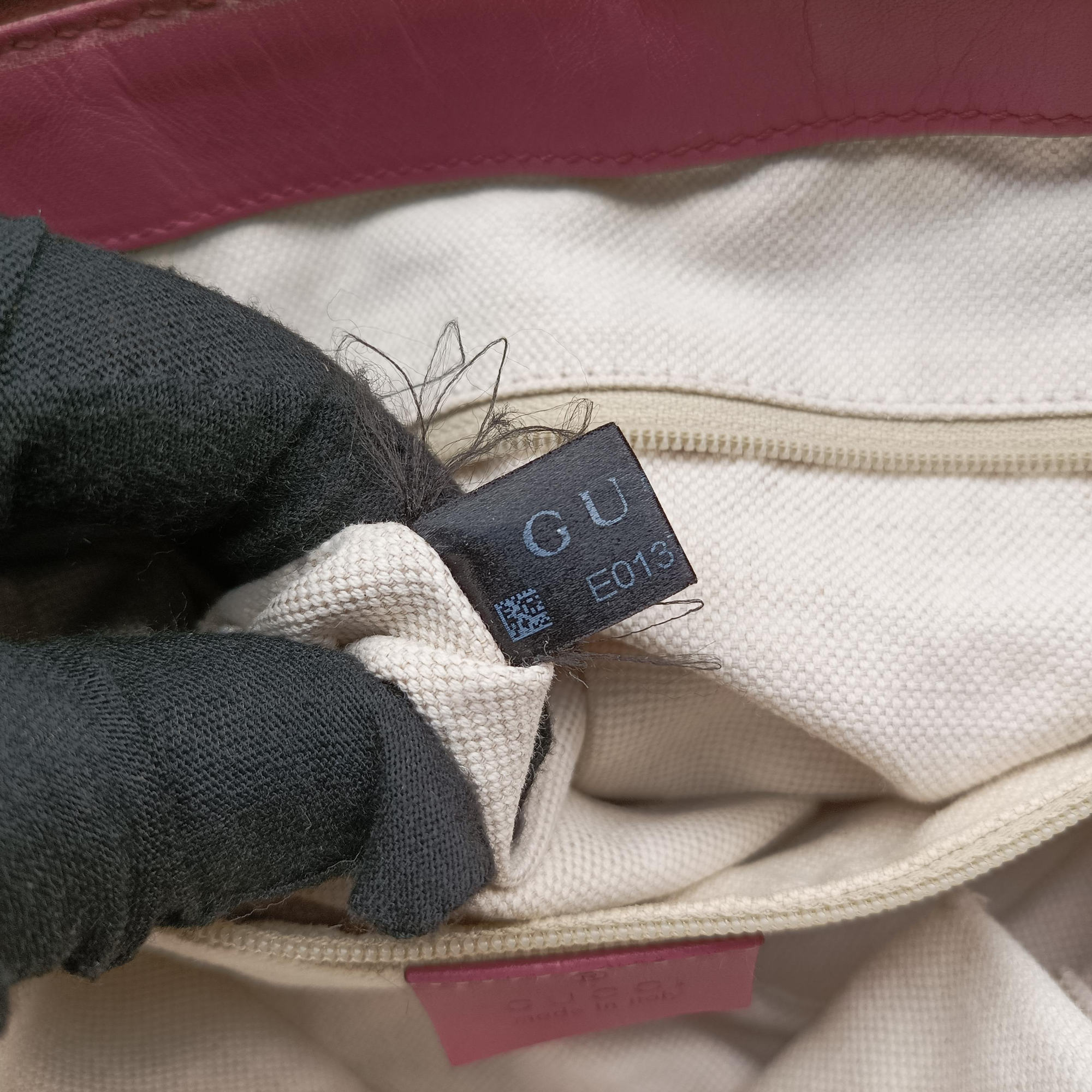 Pre-owned Gucci Sukey Beige × Pink canvas×leather 247902 shoulderbag | stylenewstar