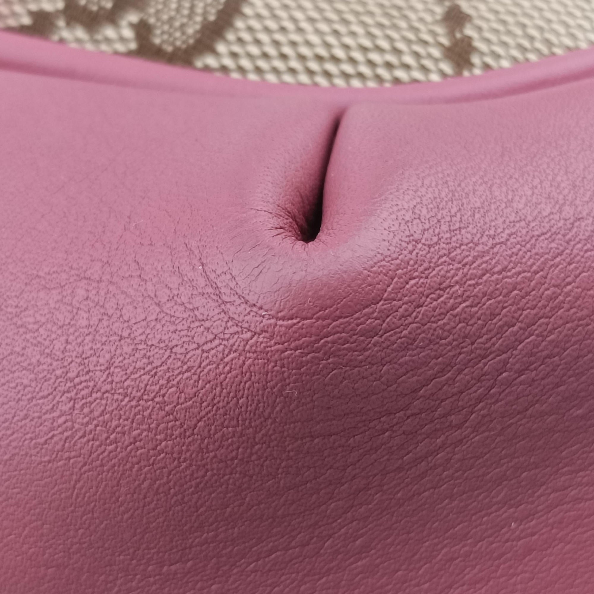 Pre-owned Gucci Sukey Beige × Pink canvas×leather 247902 shoulderbag | stylenewstar