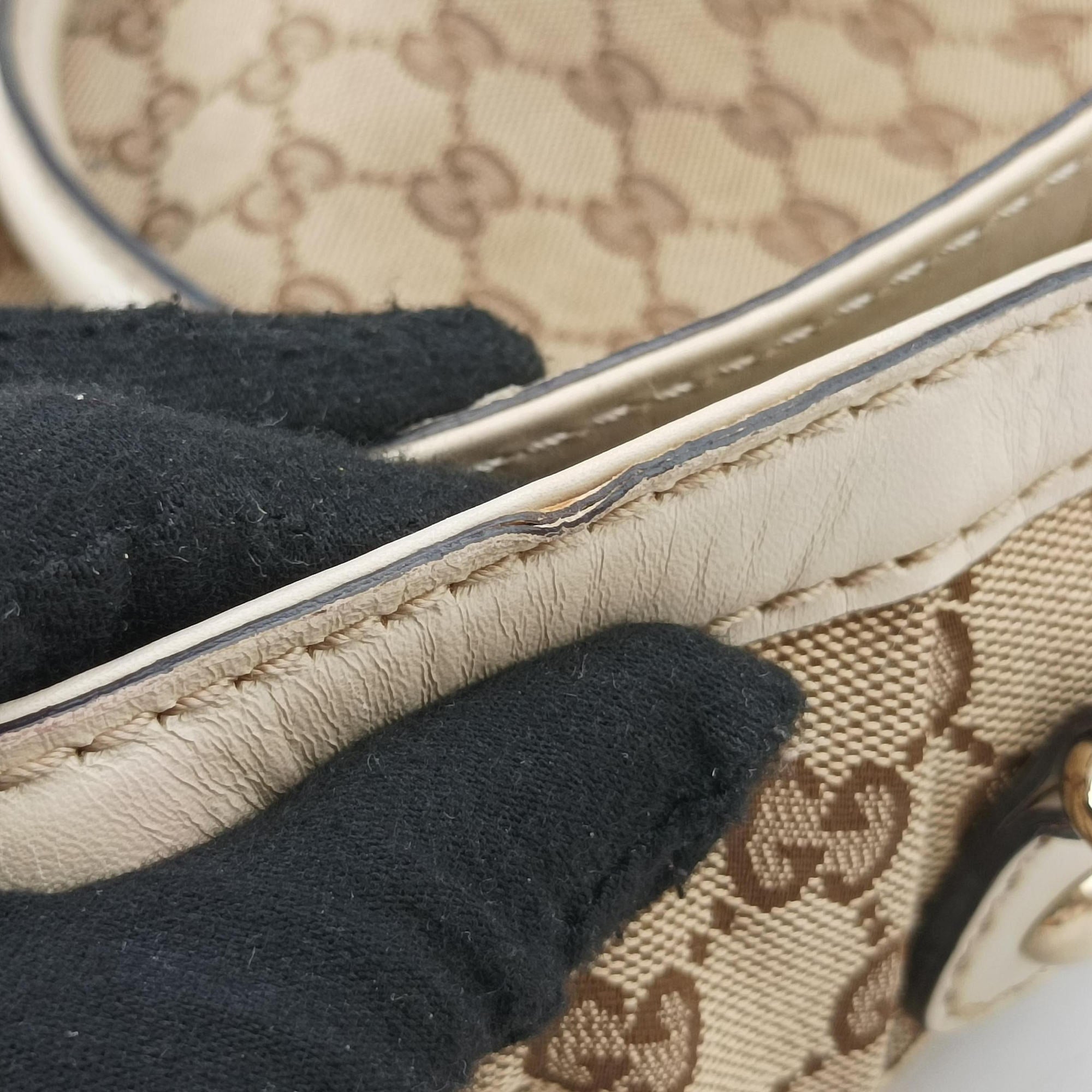 Pre-owned Gucci Sukey Brown Canvas×Leather 296835 handbag | stylenewstar