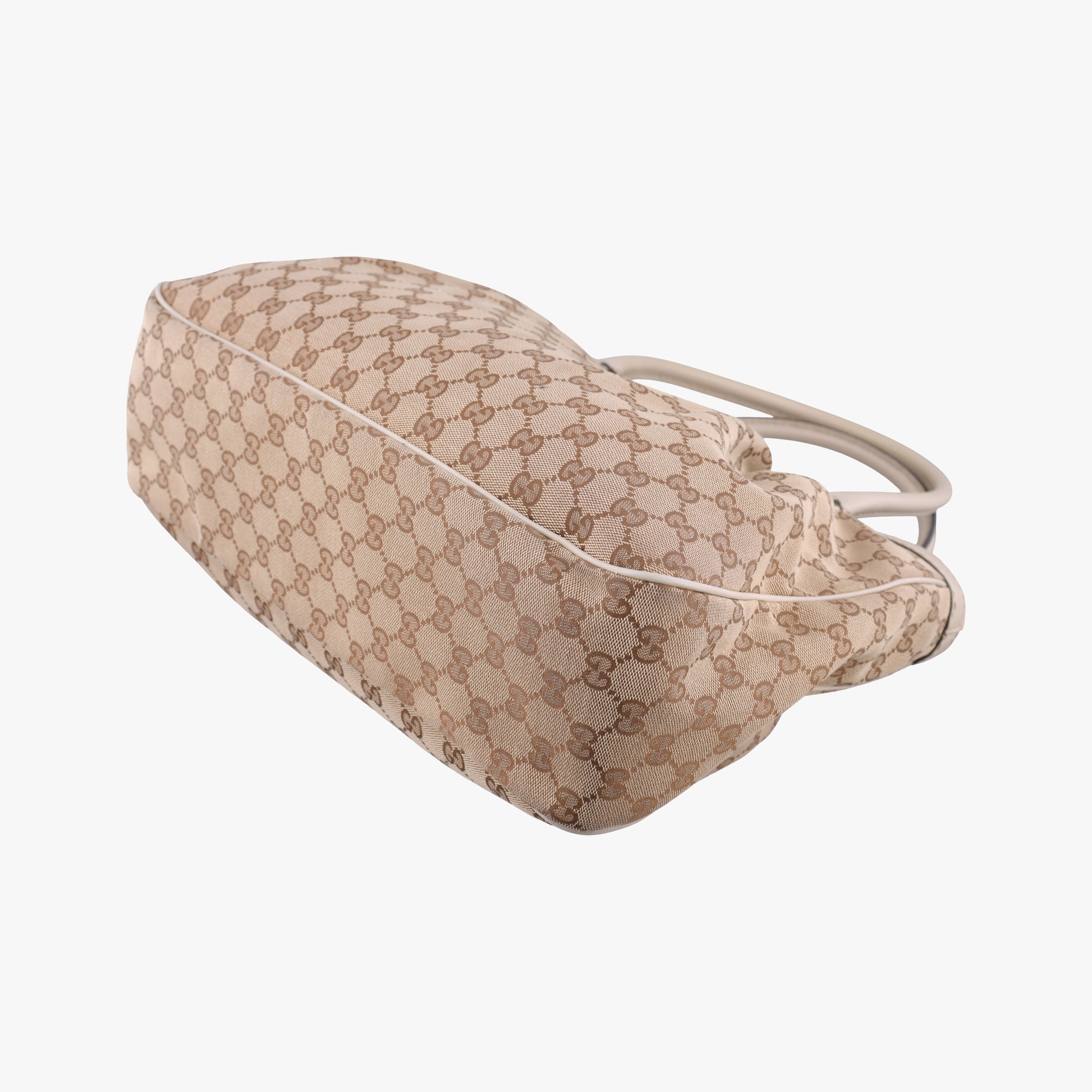 Pre-owned Gucci Sukey Brown Canvas×Leather 296835 handbag | stylenewstar