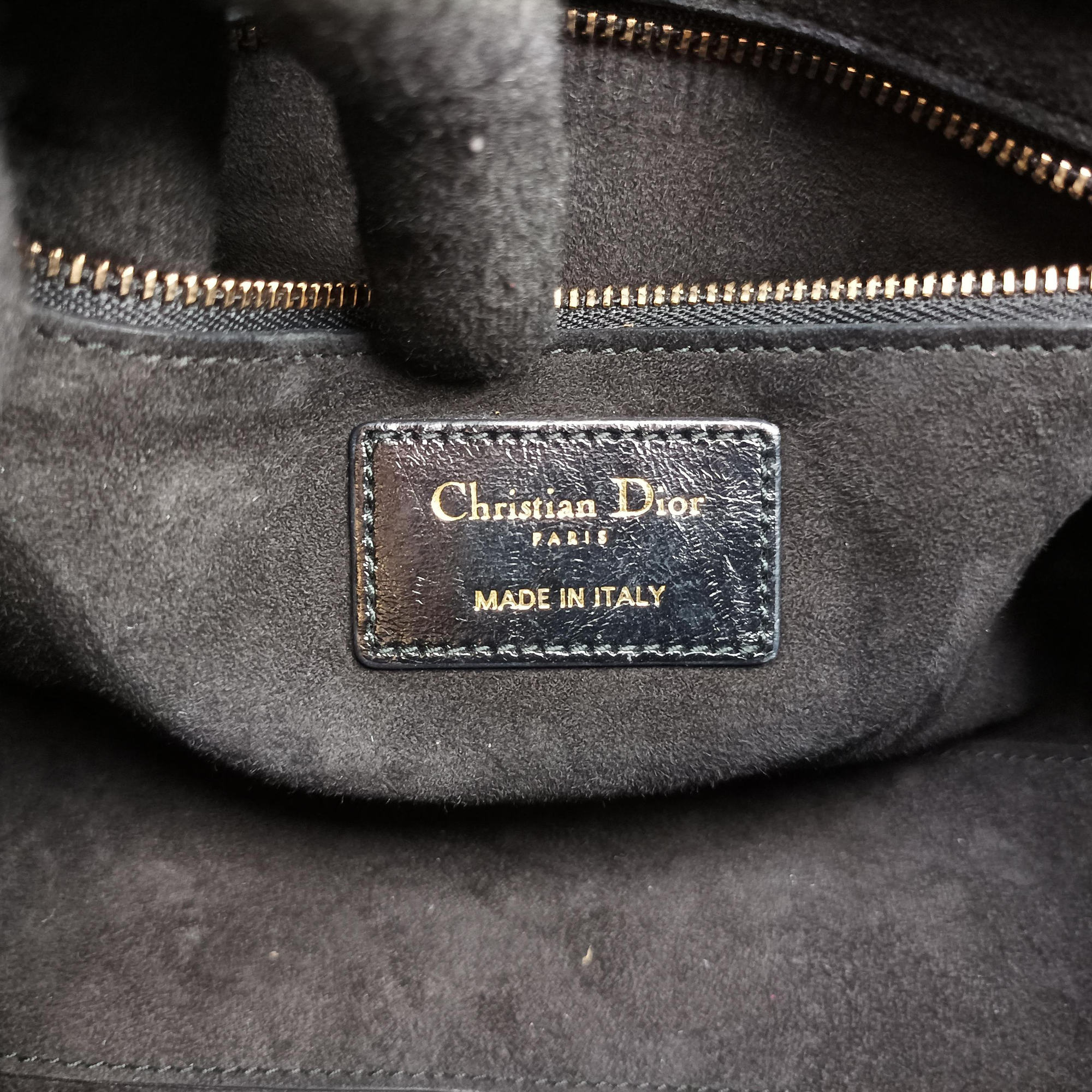 Pre-owned Christian Dior Lady Dior Black lambskin  shoulderbag | stylenewstar