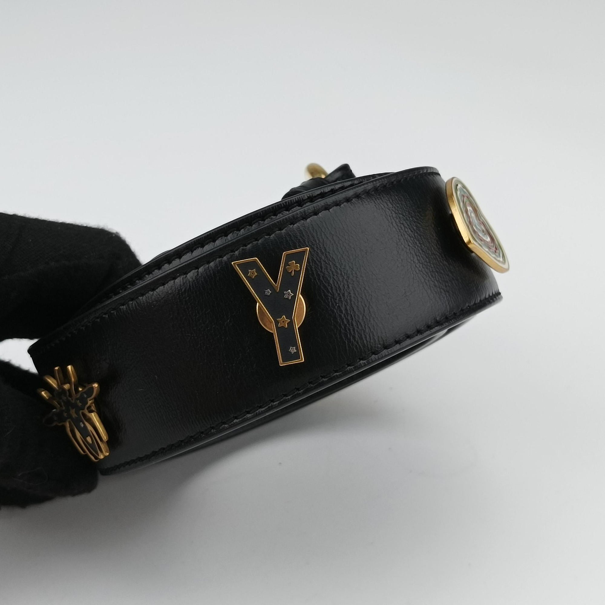 Pre-owned Christian Dior Lady Dior Black lambskin  shoulderbag | stylenewstar