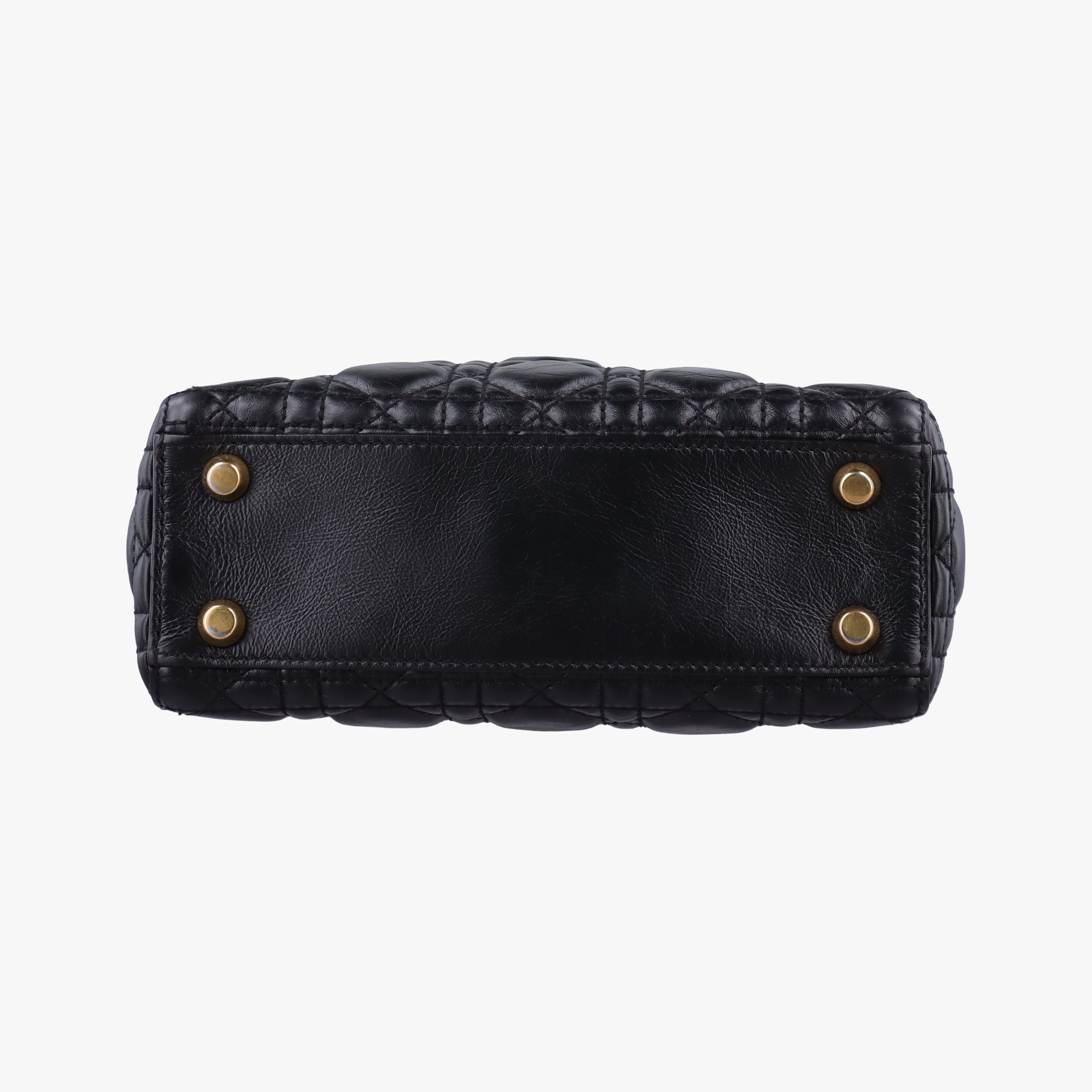 Pre-owned Christian Dior Lady Dior Black lambskin  shoulderbag | stylenewstar