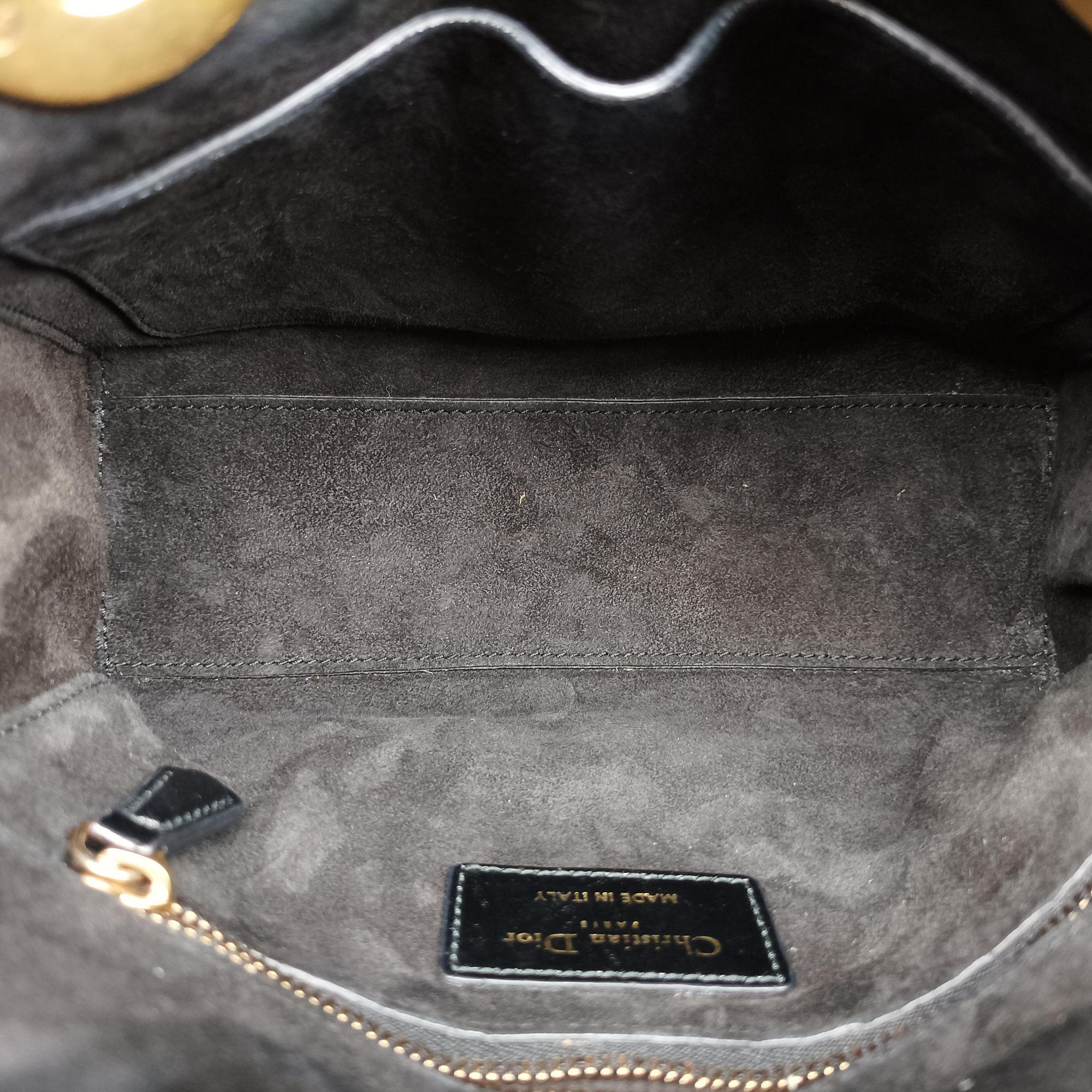 Pre-owned Christian Dior Lady Dior Black lambskin  shoulderbag | stylenewstar