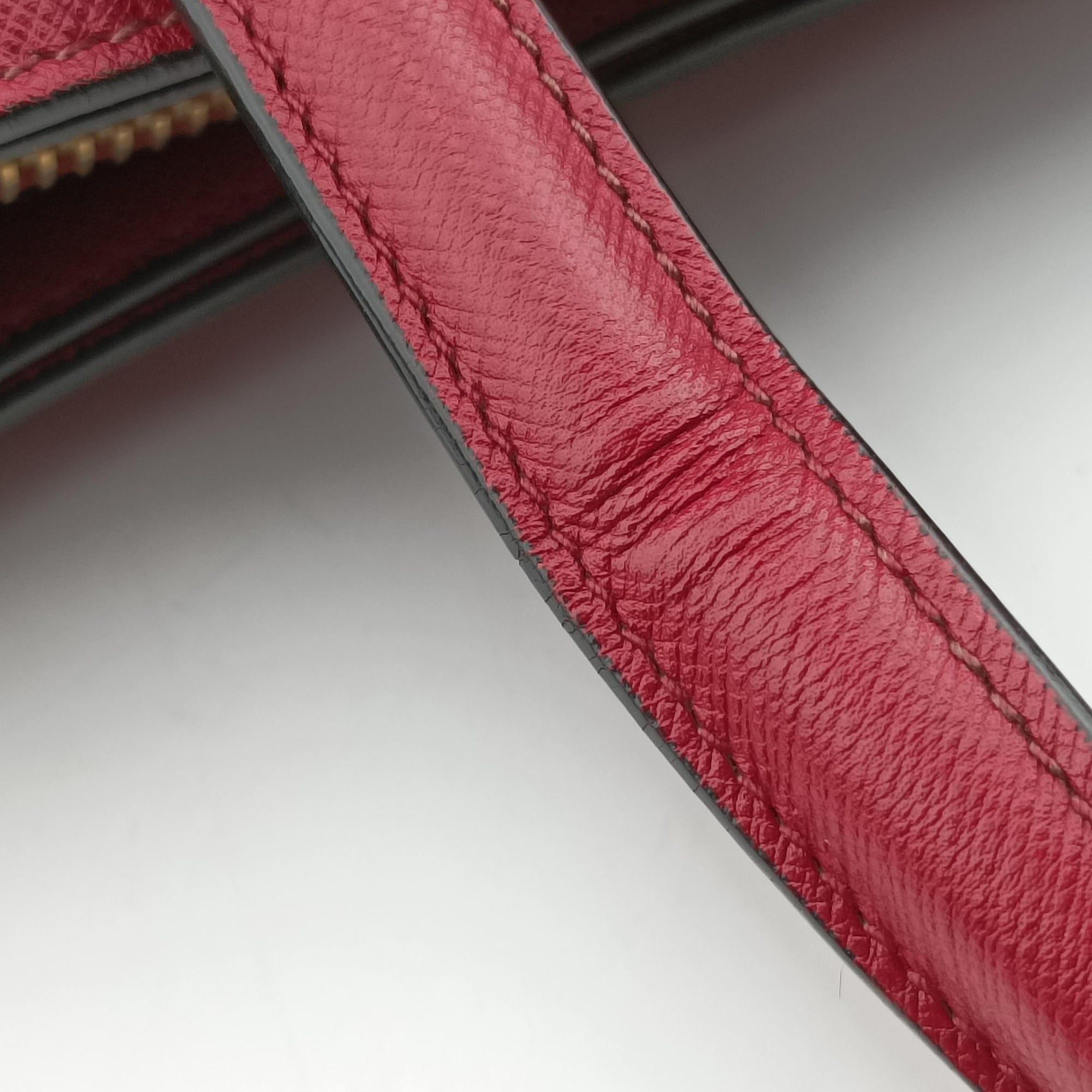 Pre-owned Prada Galleria Red SAFFIANO Leather BN2606 shoulderbag | stylenewstar