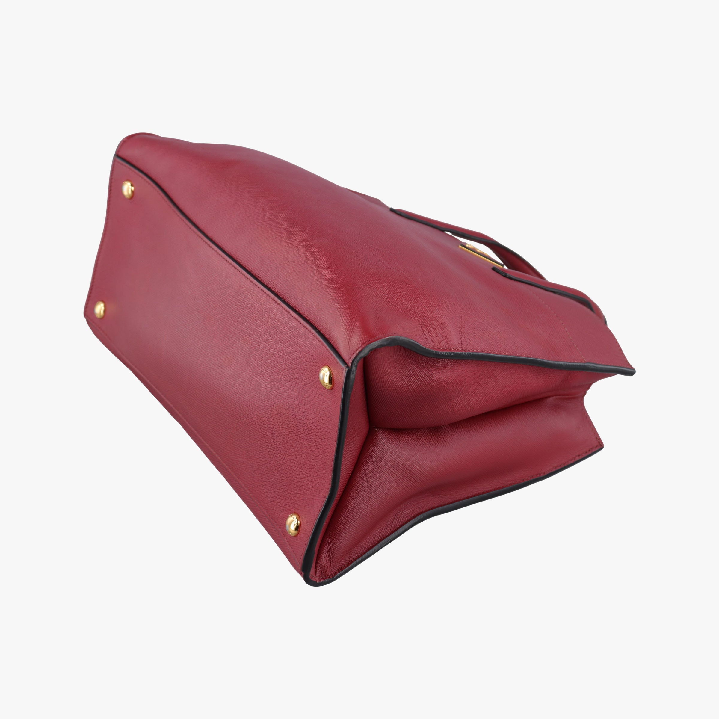 Pre-owned Prada Galleria Red SAFFIANO Leather BN2606 shoulderbag | stylenewstar