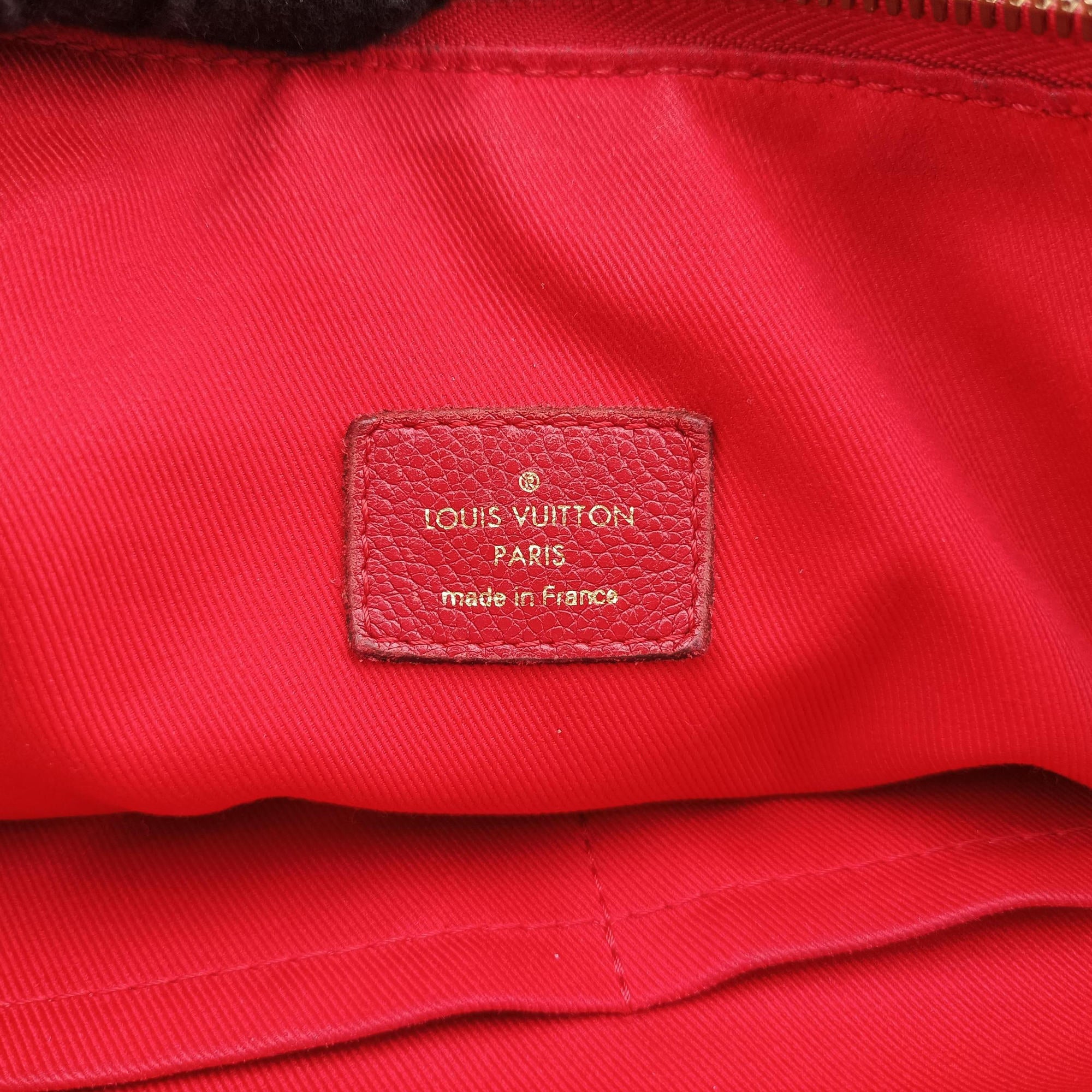 Pre-owned Louis Vuitton Pontus PM Red Monogram Empreinte M43720 handbag | stylenewstar