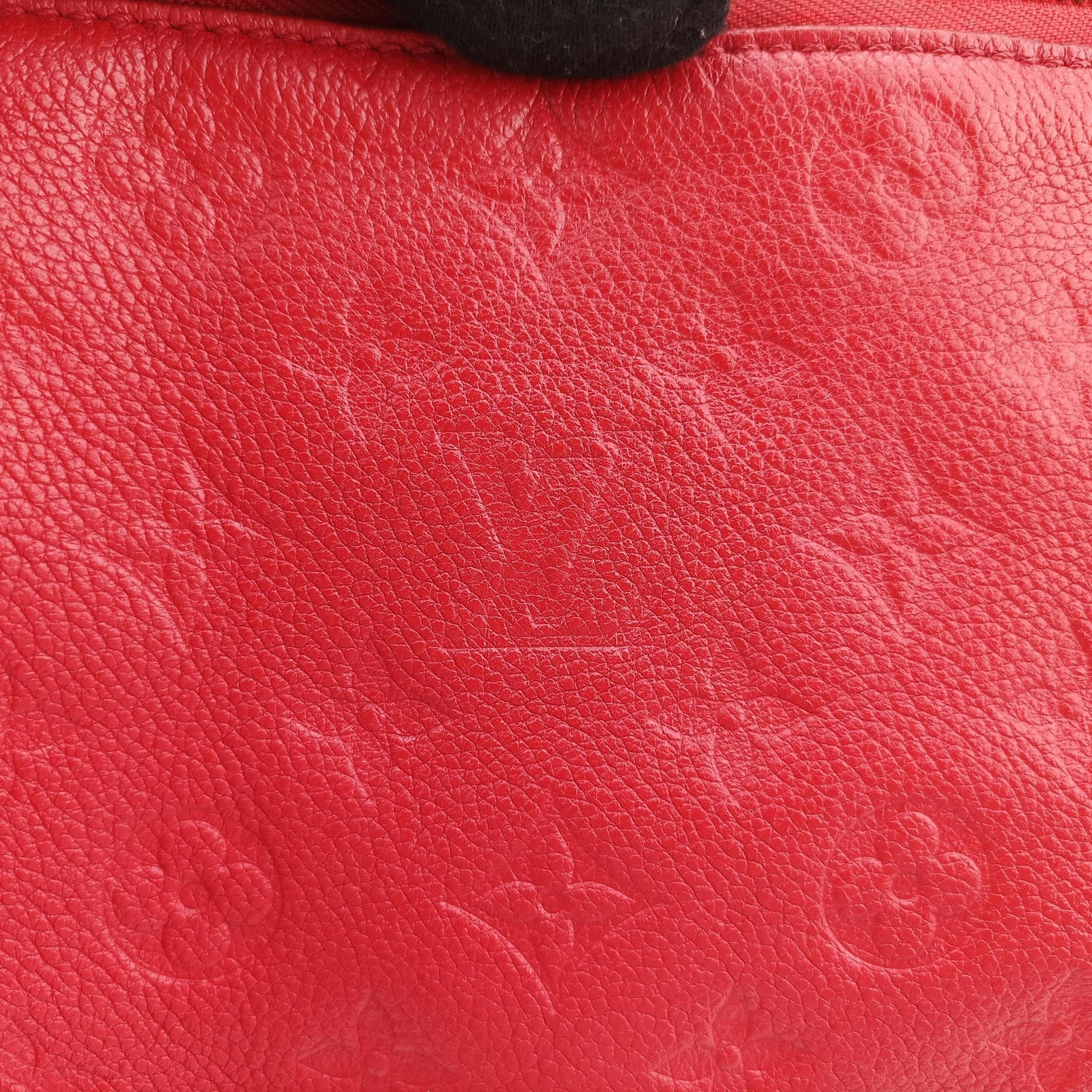 Pre-owned Louis Vuitton Pontus PM Red Monogram Empreinte M43720 handbag | stylenewstar
