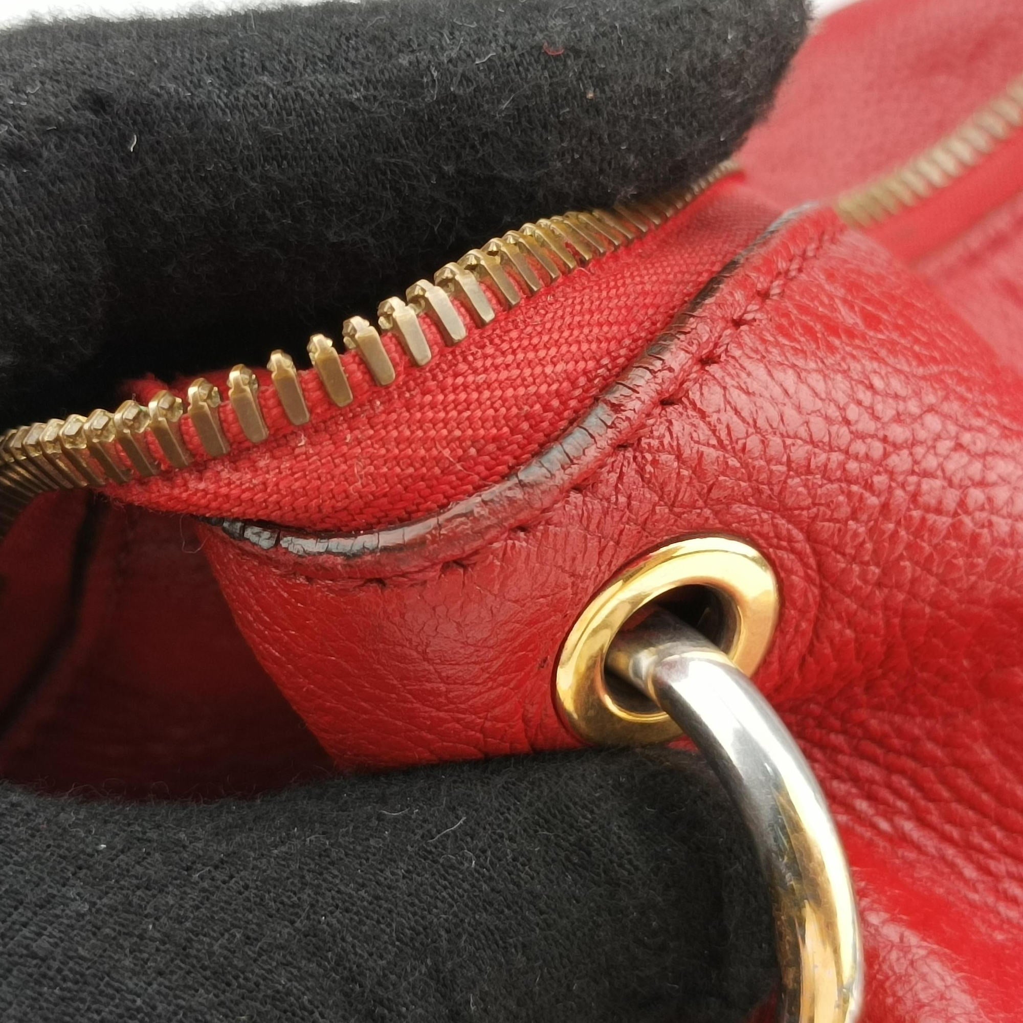Pre-owned Louis Vuitton Pontus PM Red Monogram Empreinte M43720 handbag | stylenewstar