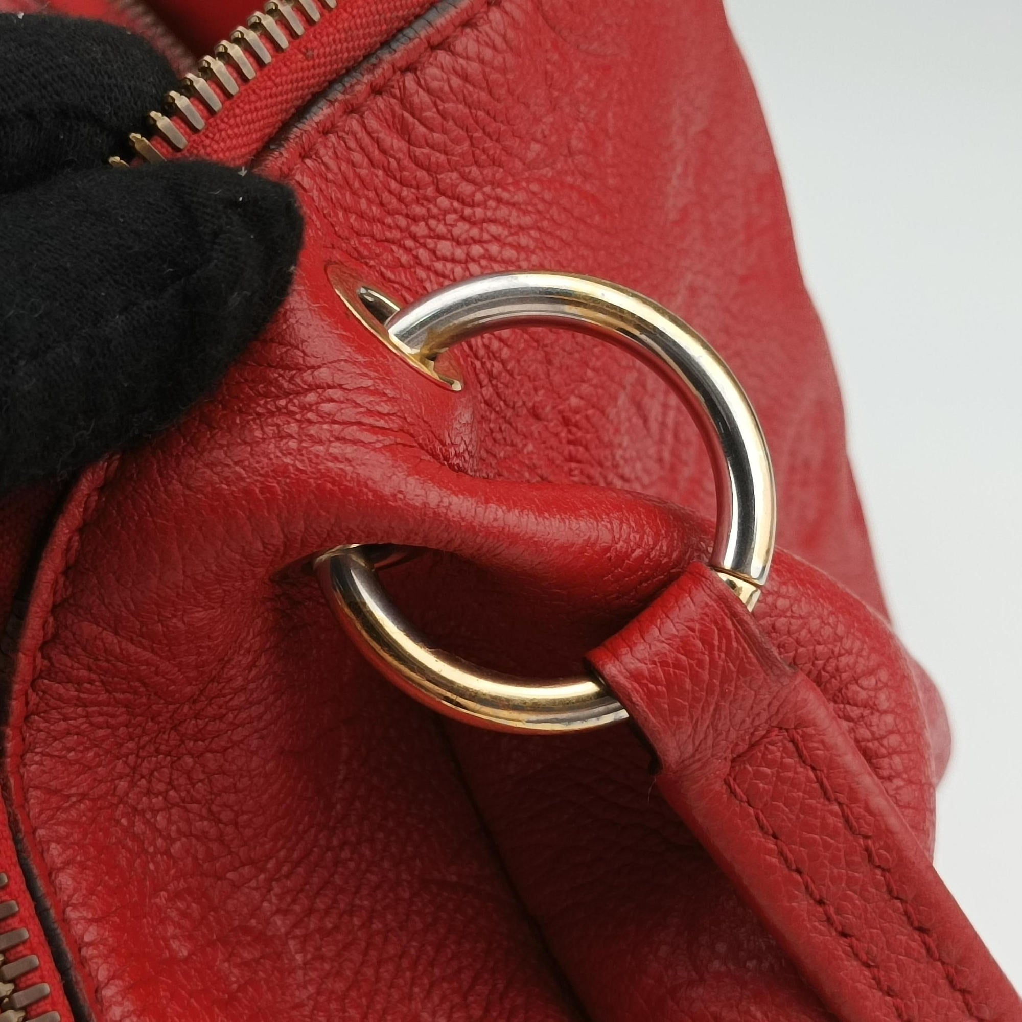 Pre-owned Louis Vuitton Pontus PM Red Monogram Empreinte M43720 handbag | stylenewstar