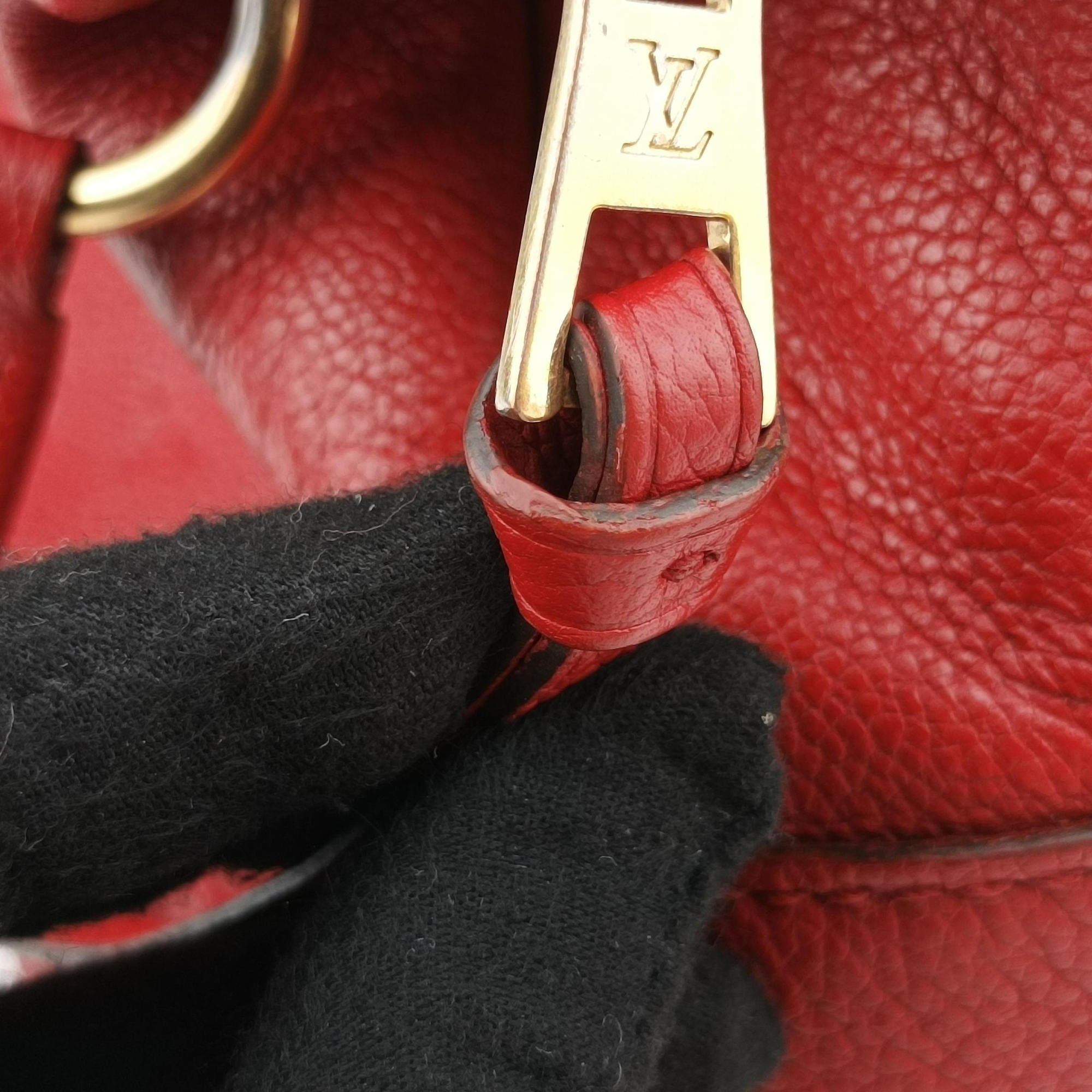 Pre-owned Louis Vuitton Pontus PM Red Monogram Empreinte M43720 handbag | stylenewstar