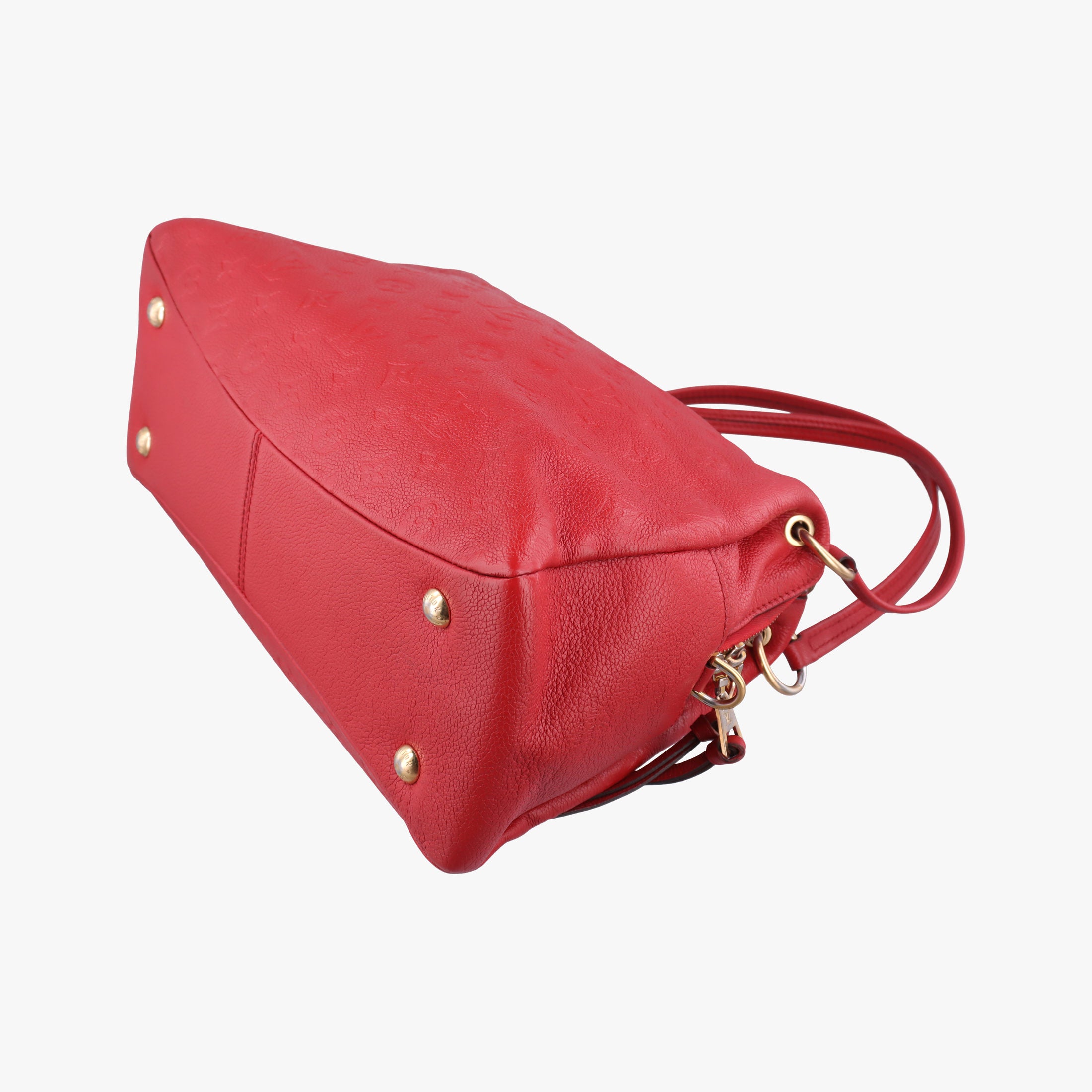 Pre-owned Louis Vuitton Pontus PM Red Monogram Empreinte M43720 handbag | stylenewstar