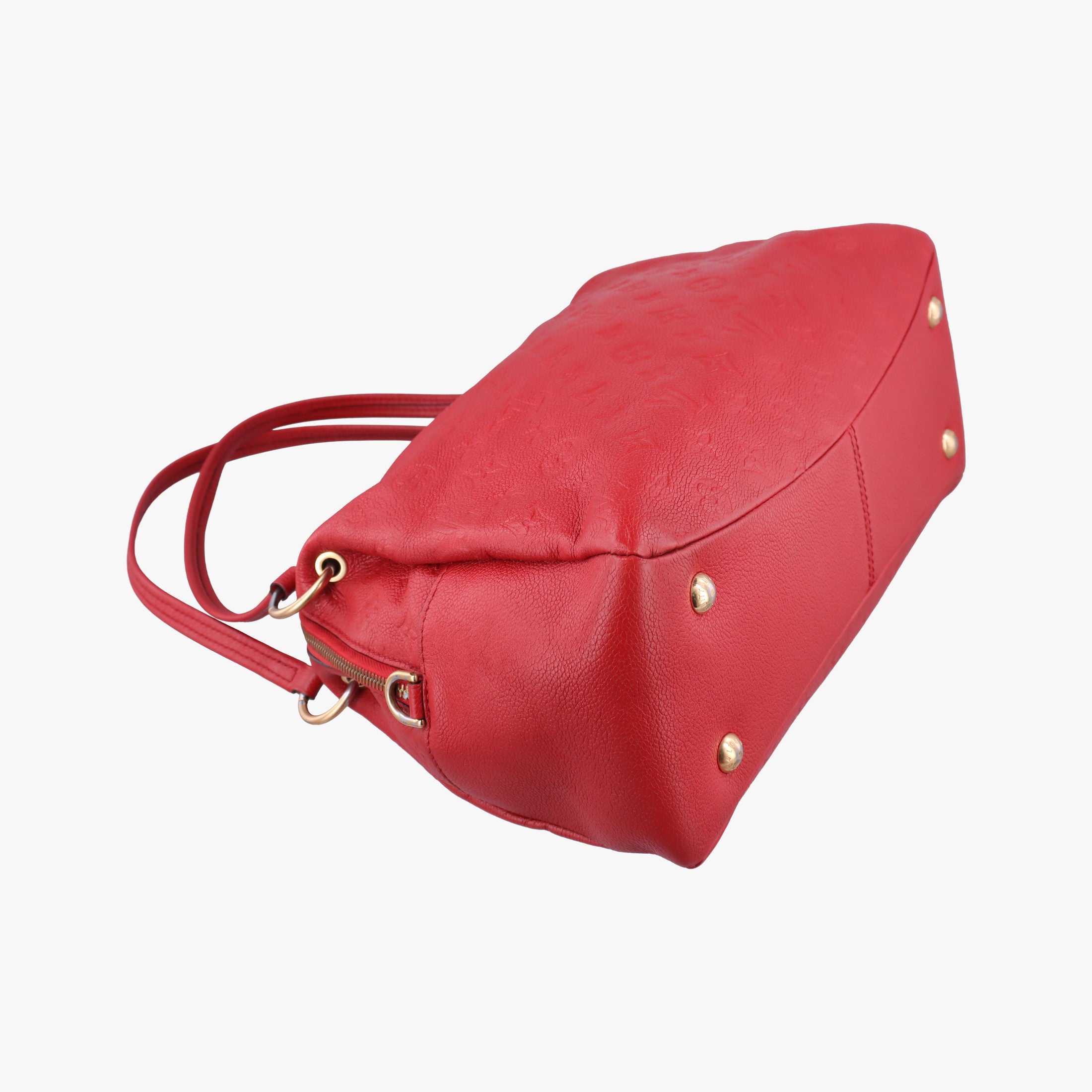Pre-owned Louis Vuitton Pontus PM Red Monogram Empreinte M43720 handbag | stylenewstar
