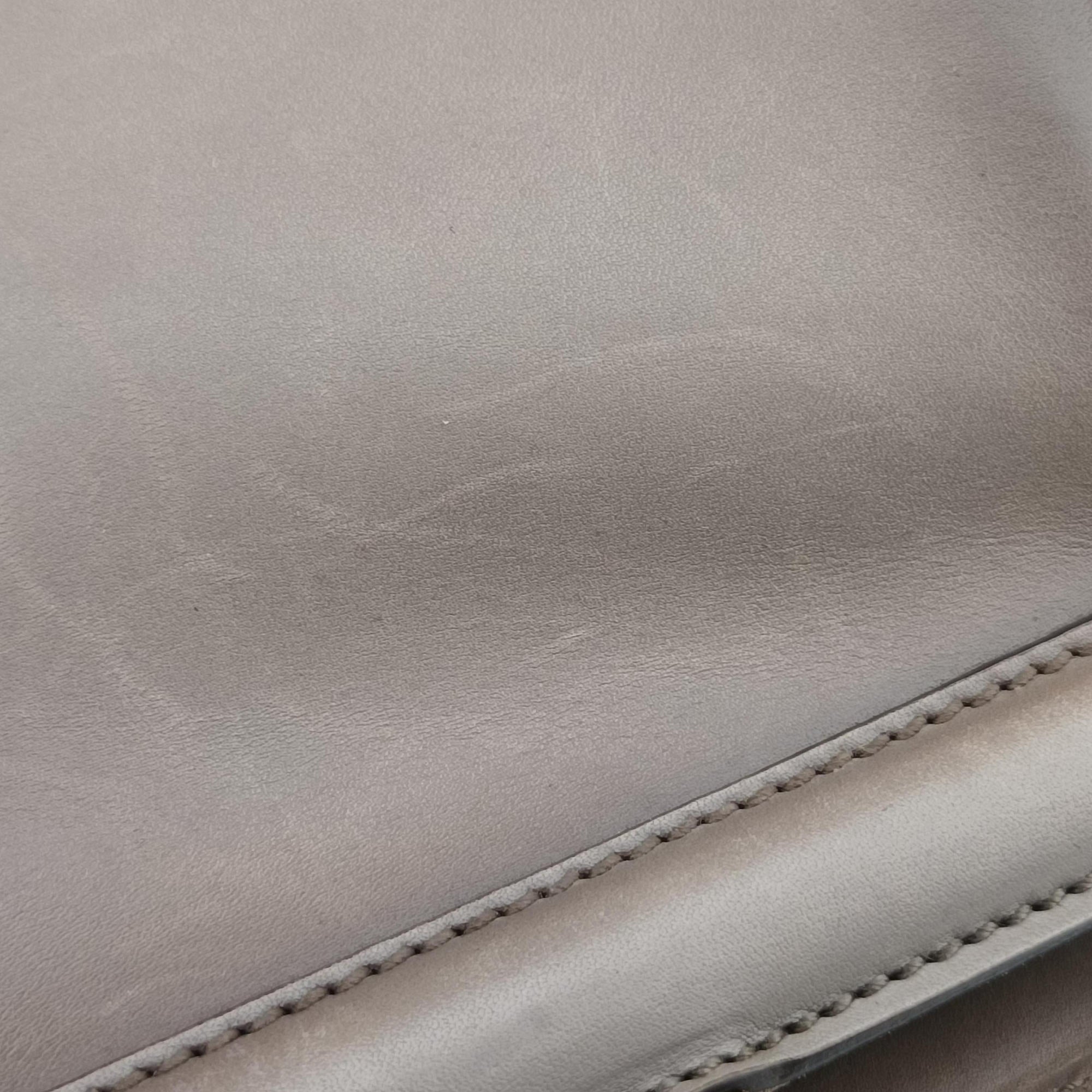 Pre-owned Gucci horse bit Grey Leather 296900 handbag | stylenewstar