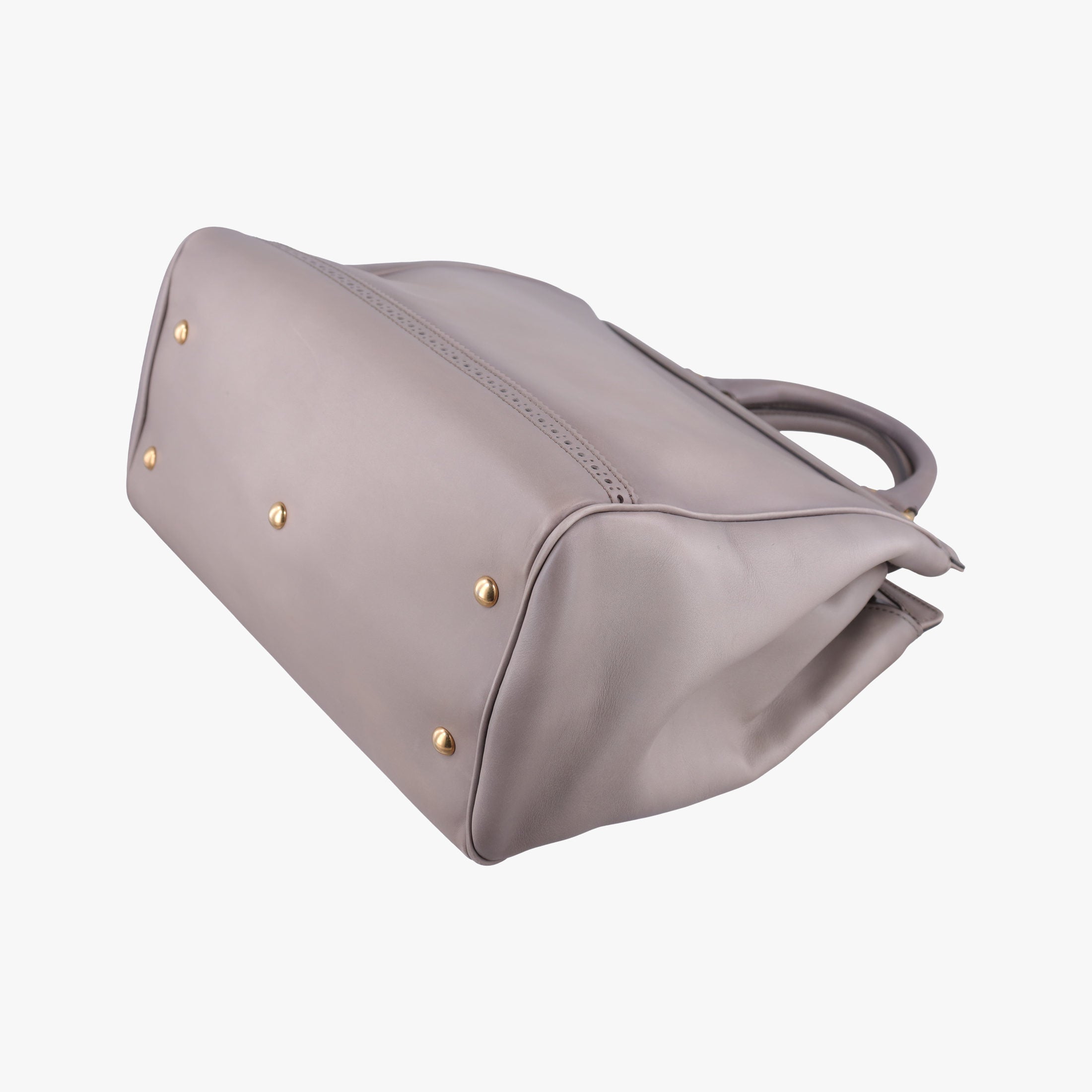 Pre-owned Gucci horse bit Grey Leather 296900 handbag | stylenewstar
