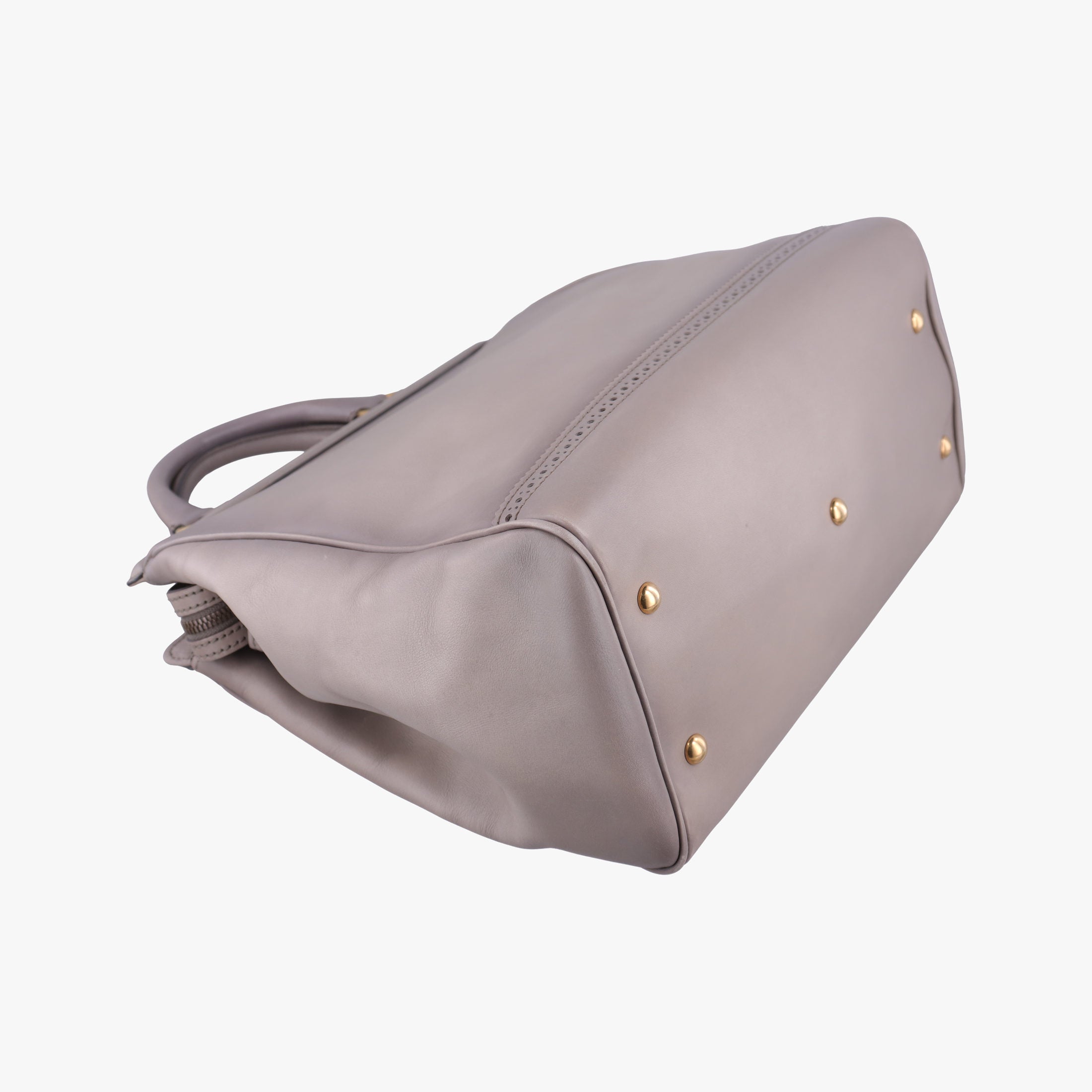 Pre-owned Gucci horse bit Grey Leather 296900 handbag | stylenewstar