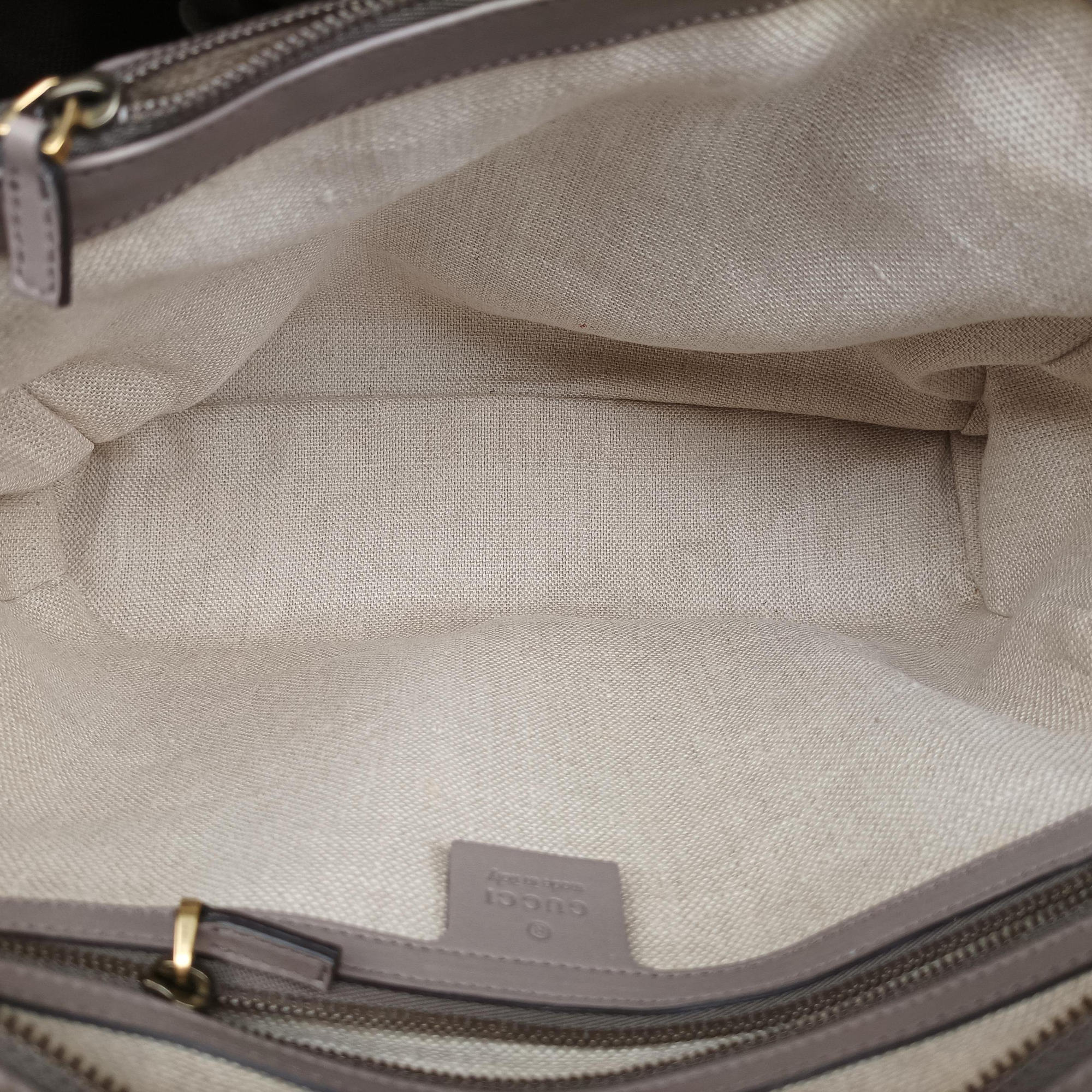 Pre-owned Gucci horse bit Grey Leather 296900 handbag | stylenewstar