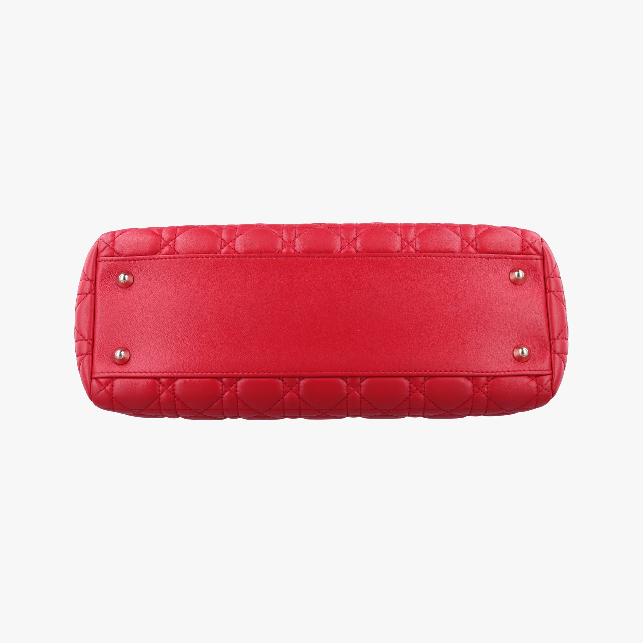 Pre-owned Christian Dior Cannage Dior Soft Shopping Red lambskin  shoulderbag | stylenewstar