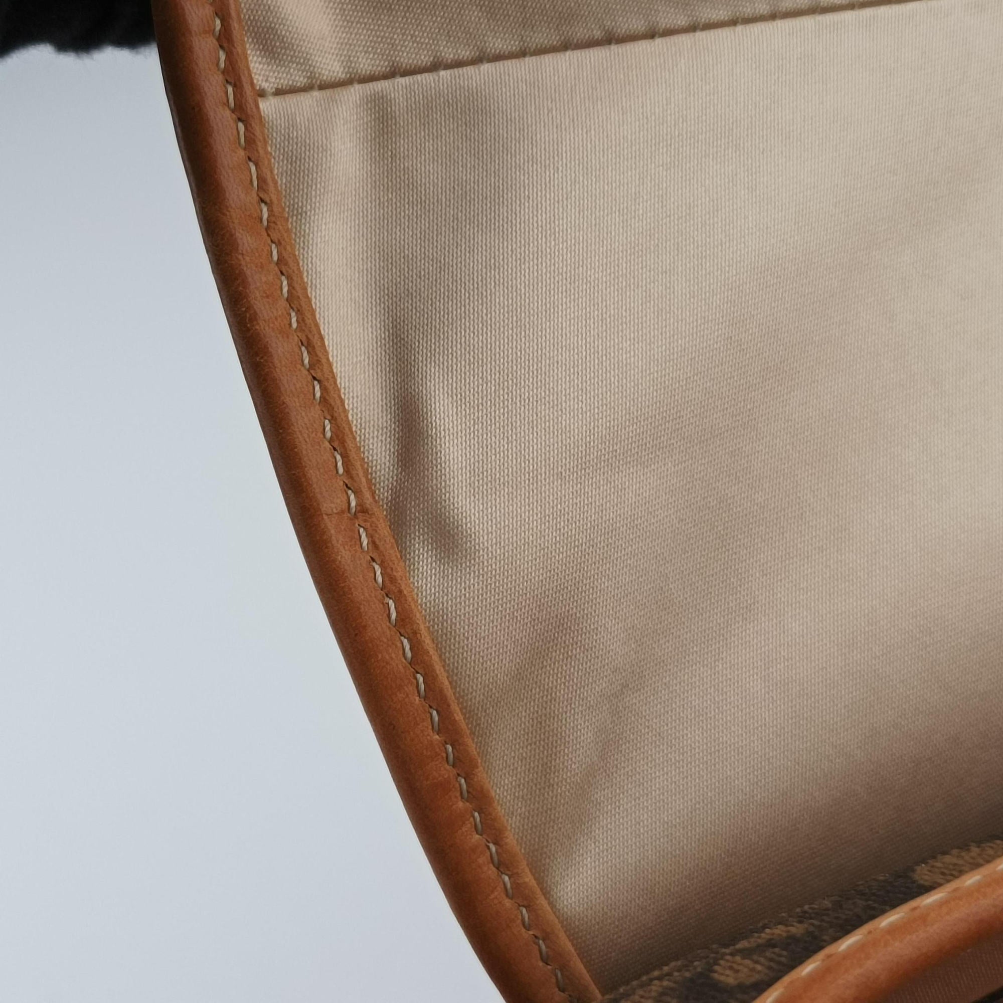 Pre-owned Christian Dior Romantique Trotter Brown Jacquard × Leather × Velvet  handbag | stylenewstar