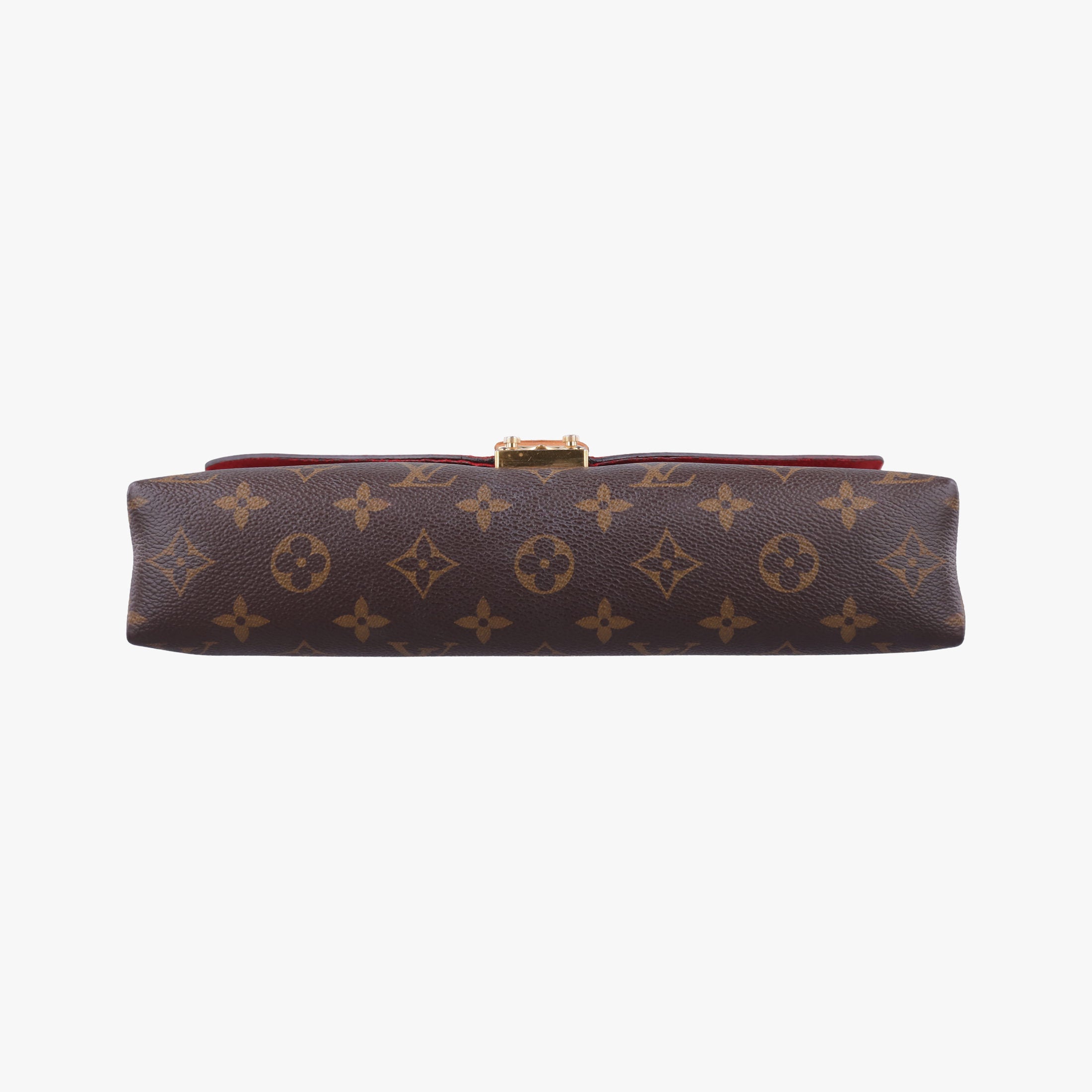 Pre-owned Louis Vuitton PALLAS Chain Brown×CERISE Monogram Canvas×calf leather M41201 shoulderbag | stylenewstar