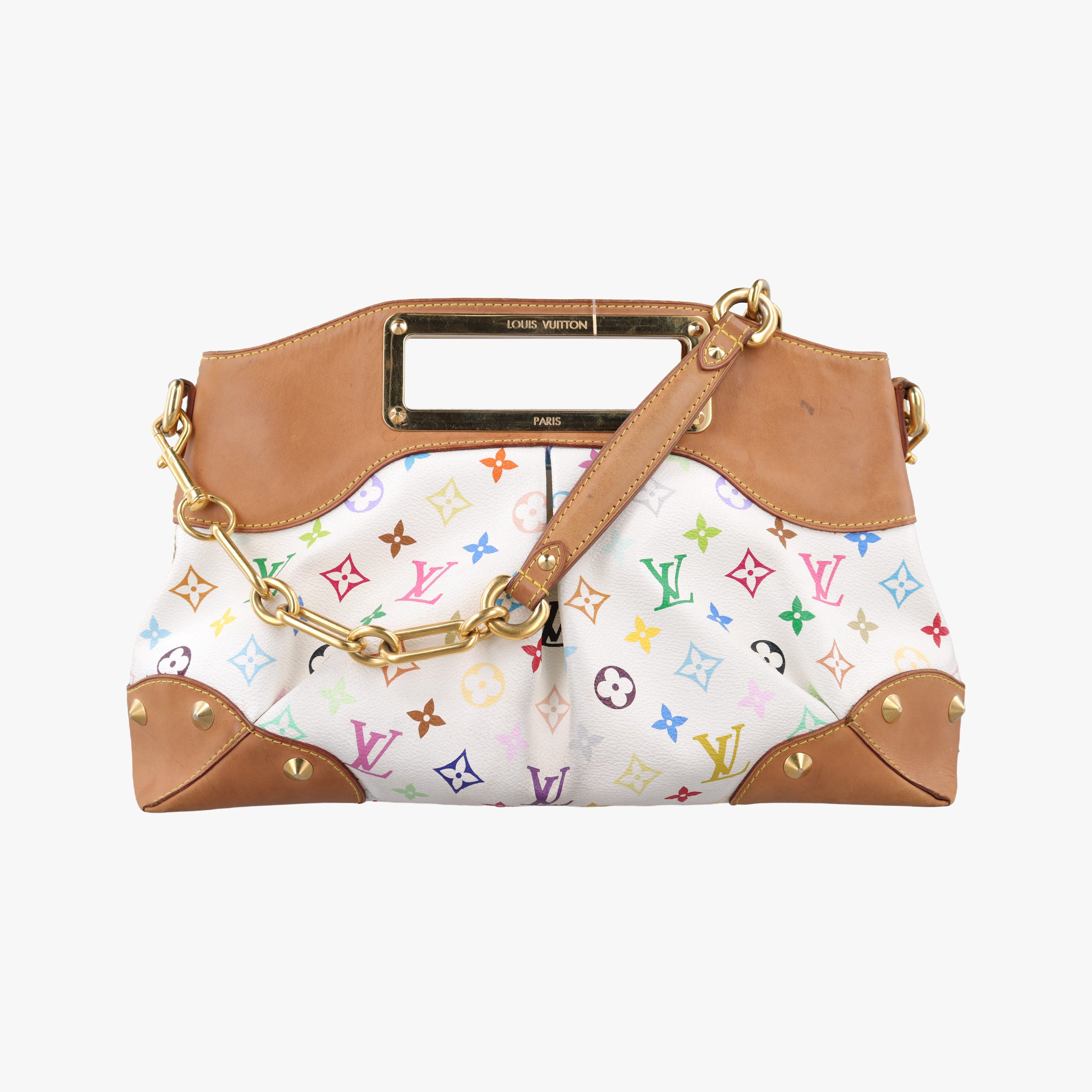 Vintage Louis Vuitton JUDY MM white Monogram Multicolor M40255 shoulderbag | stylenewstar