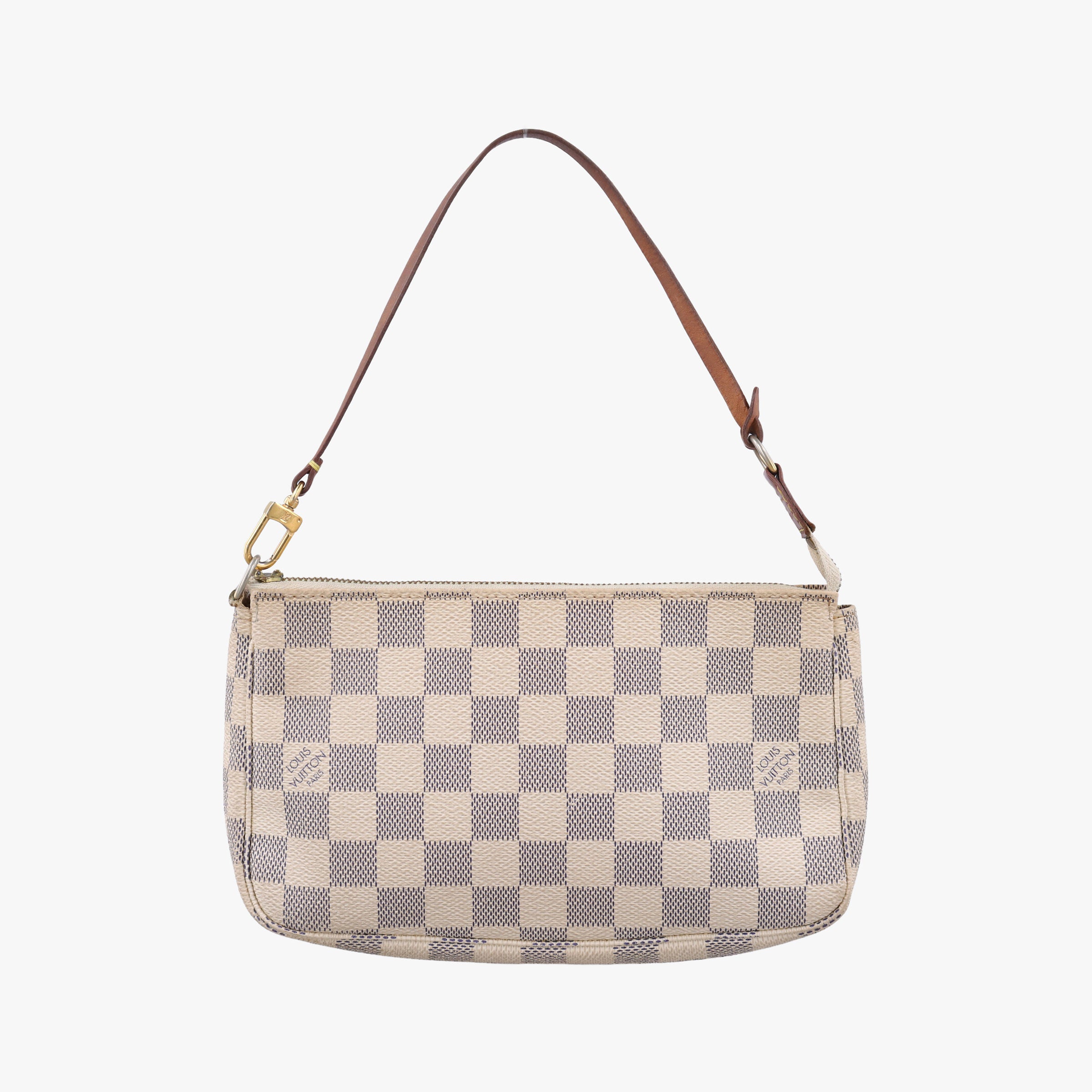 Pre-owned Louis Vuitton Mini Pochette Accessoires Azur Damier Canvas N58010 handbag | stylenewstar