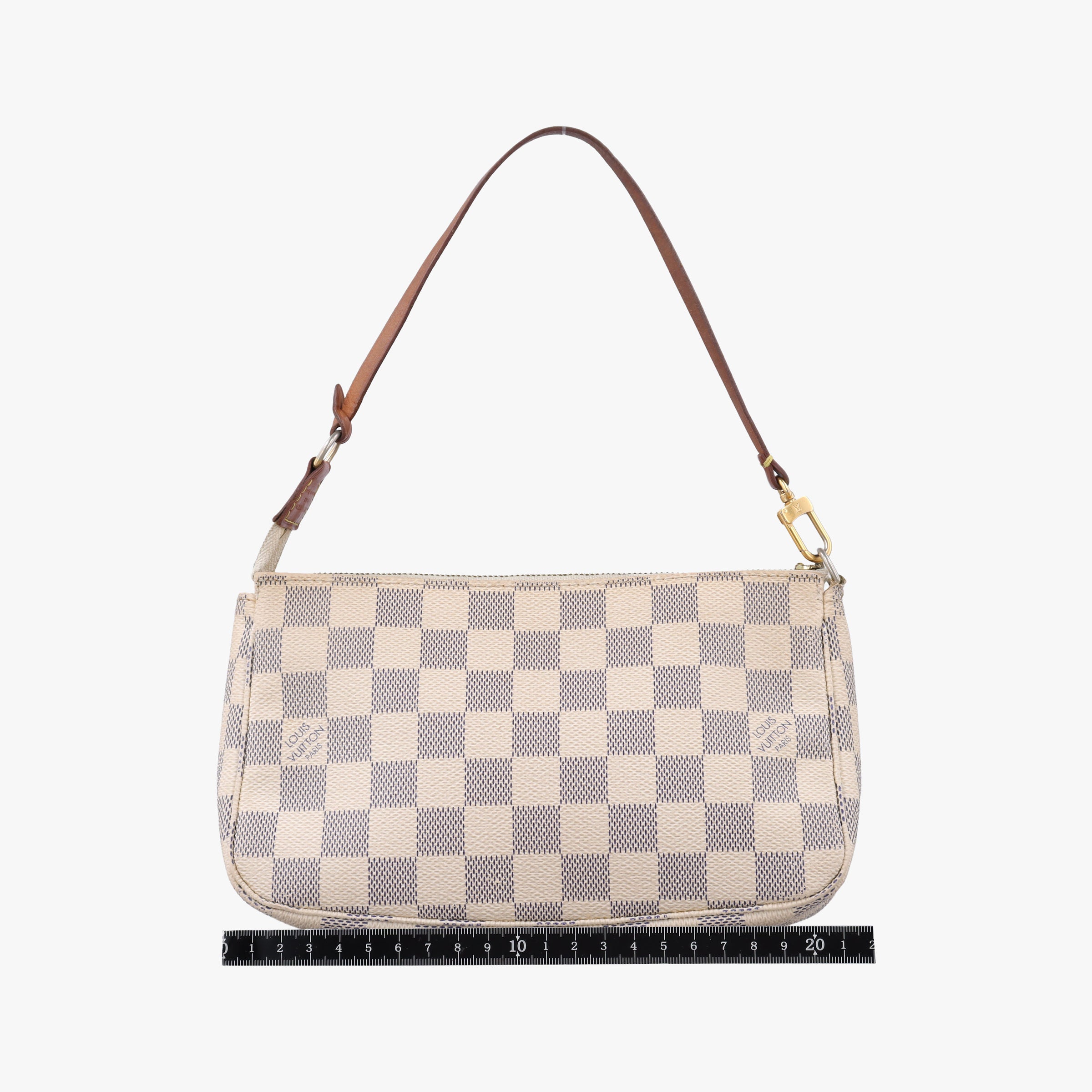 Pre-owned Louis Vuitton Mini Pochette Accessoires Azur Damier Canvas N58010 handbag | stylenewstar
