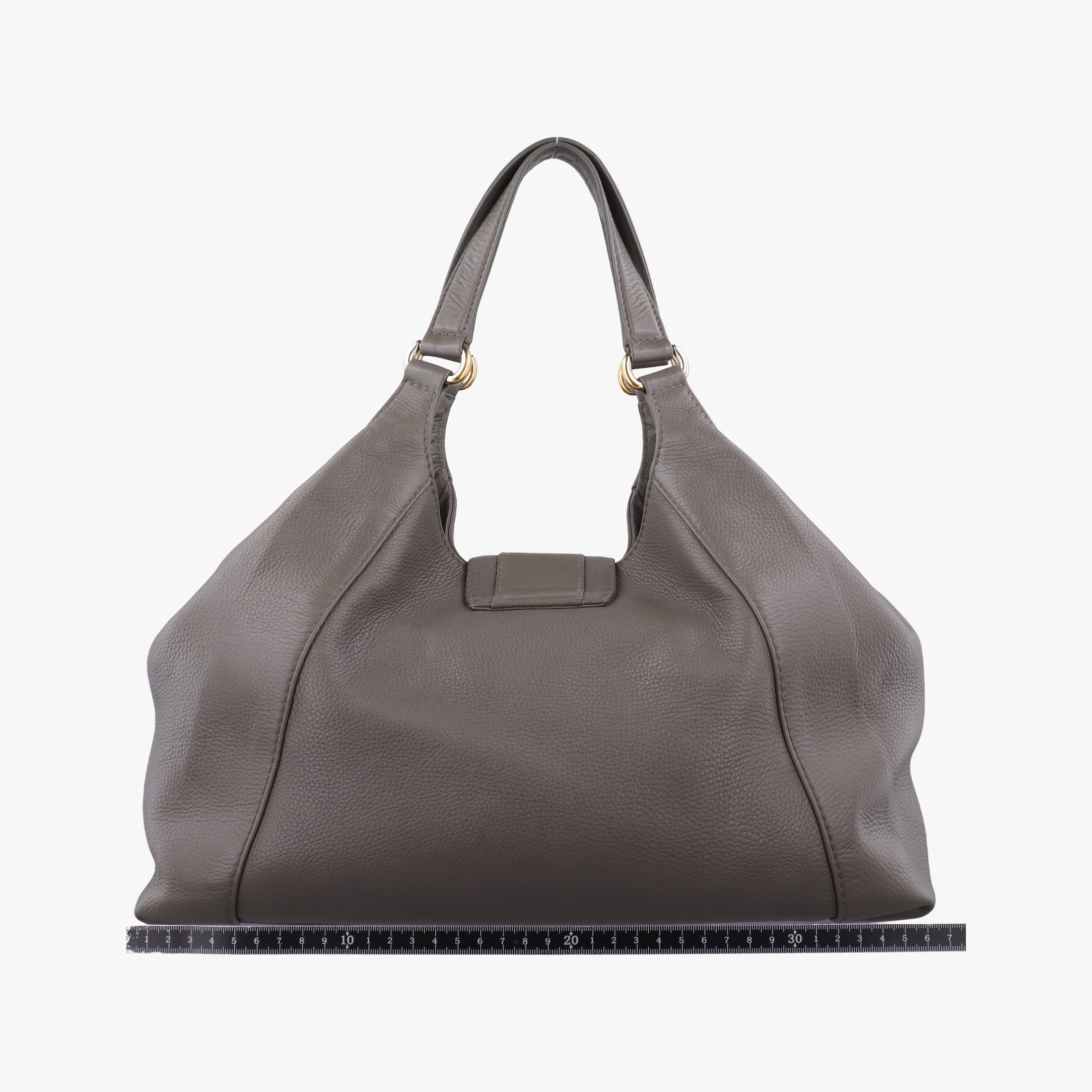 Pre-owned Gucci Greenwich Medium Grey Leather 268747 handbag | stylenewstar