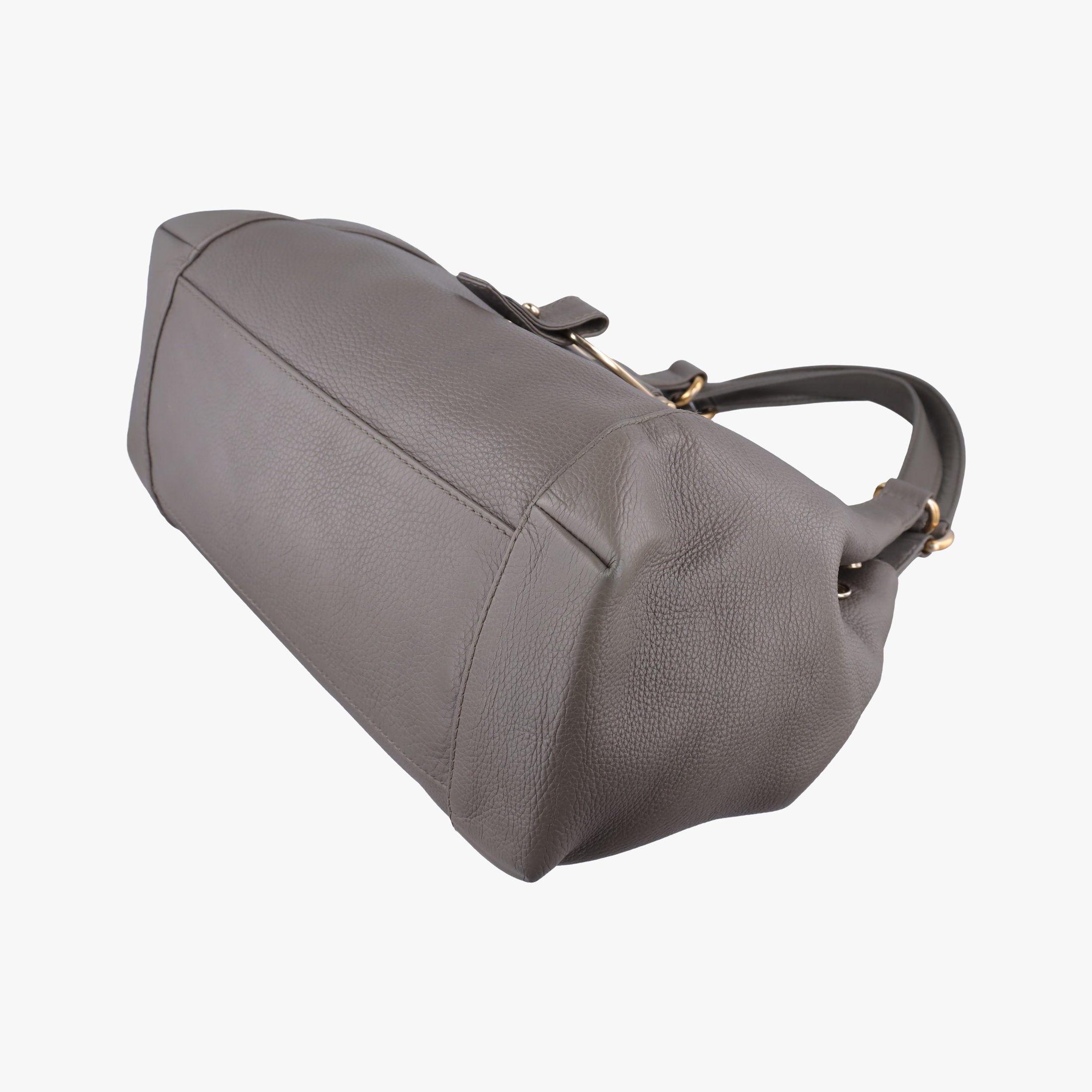 Pre-owned Gucci Greenwich Medium Grey Leather 268747 handbag | stylenewstar