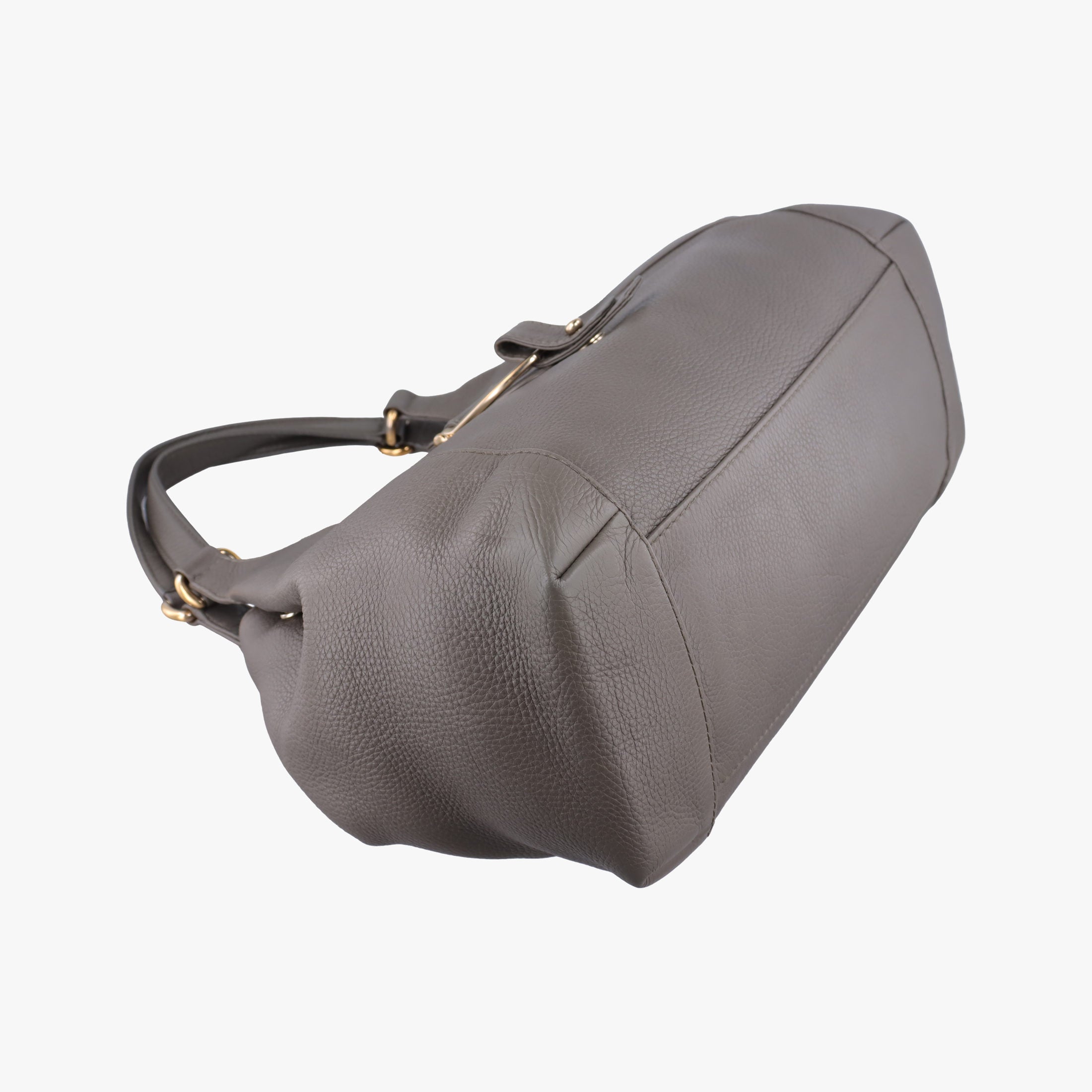 Pre-owned Gucci Greenwich Medium Grey Leather 268747 handbag | stylenewstar