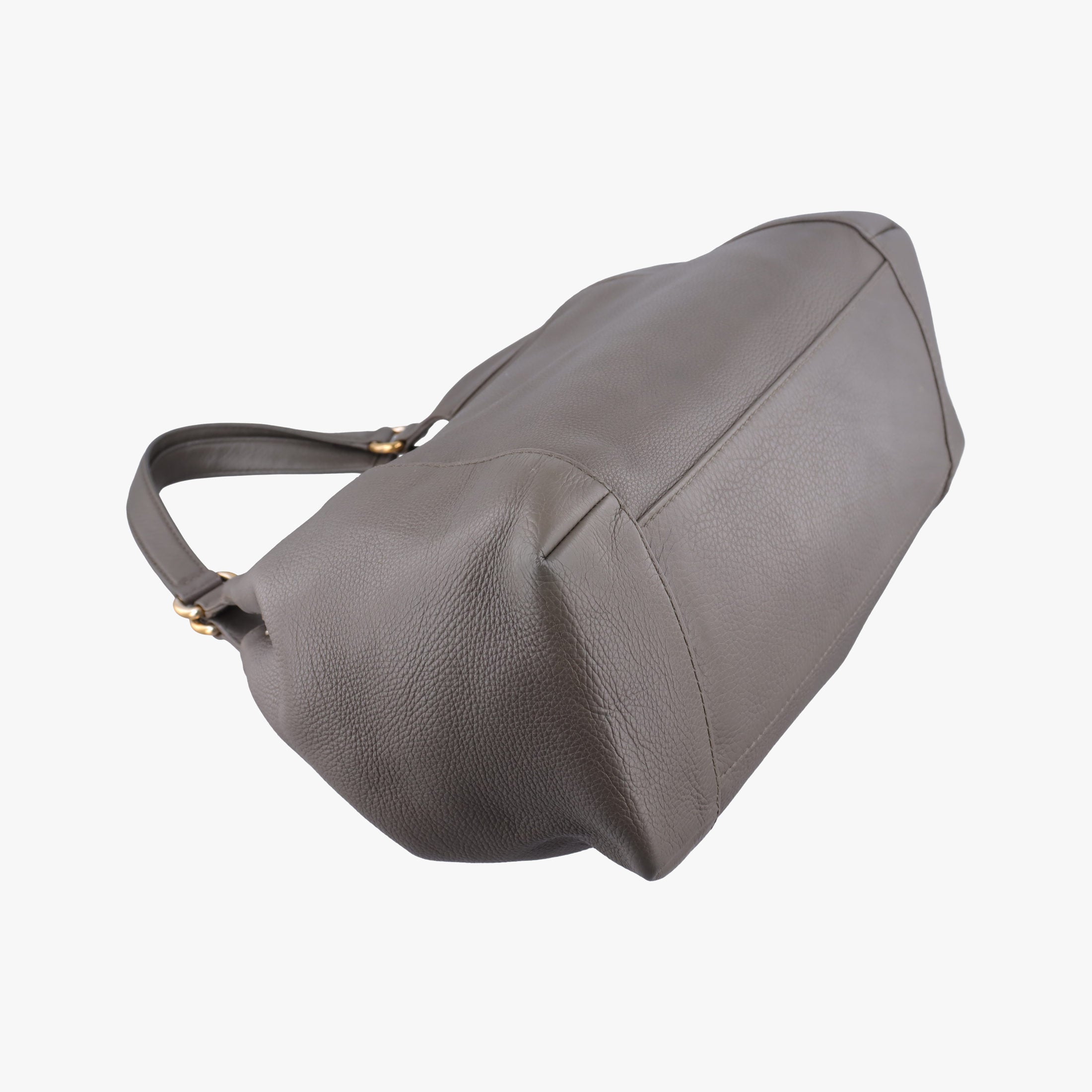 Pre-owned Gucci Greenwich Medium Grey Leather 268747 handbag | stylenewstar