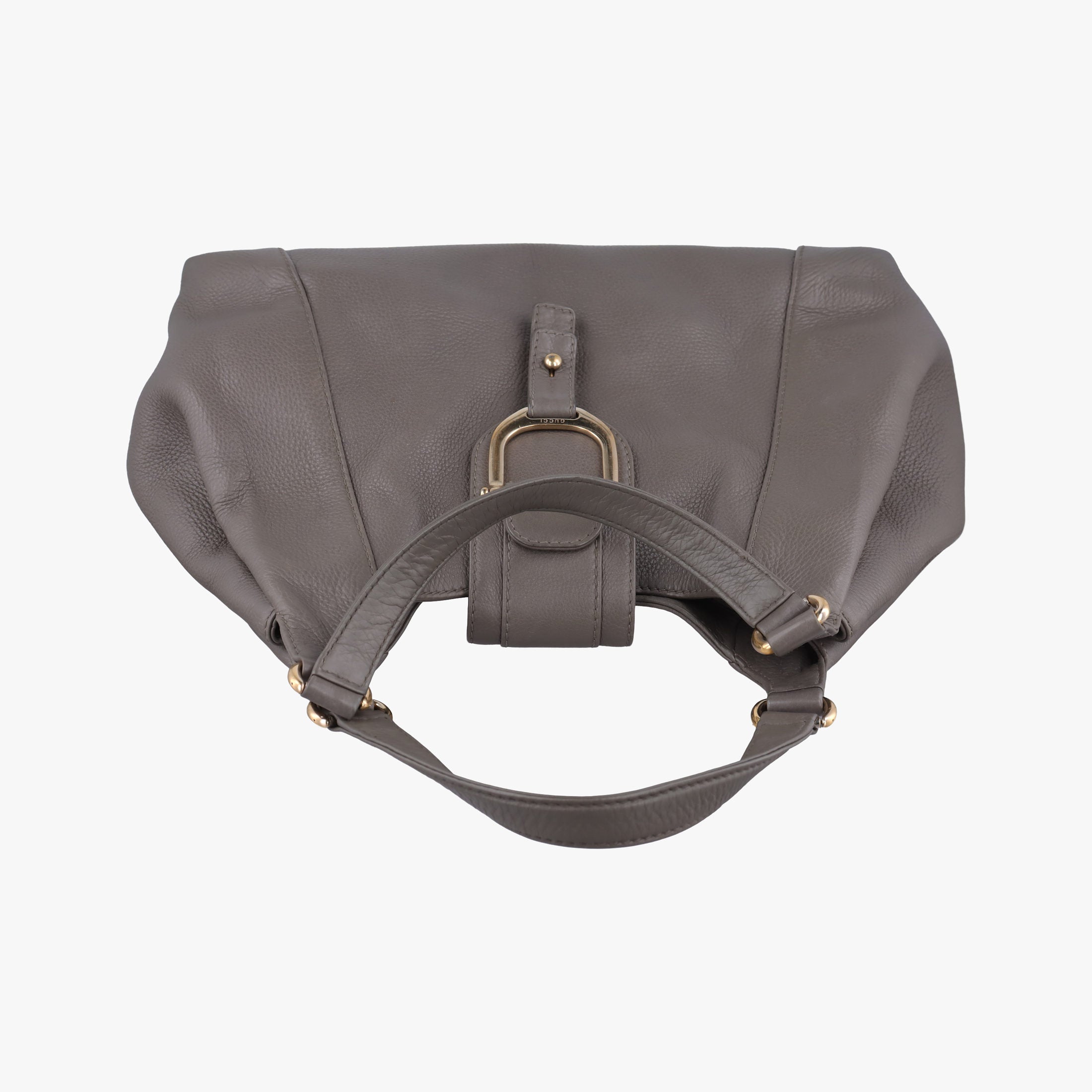 Pre-owned Gucci Greenwich Medium Grey Leather 268747 handbag | stylenewstar