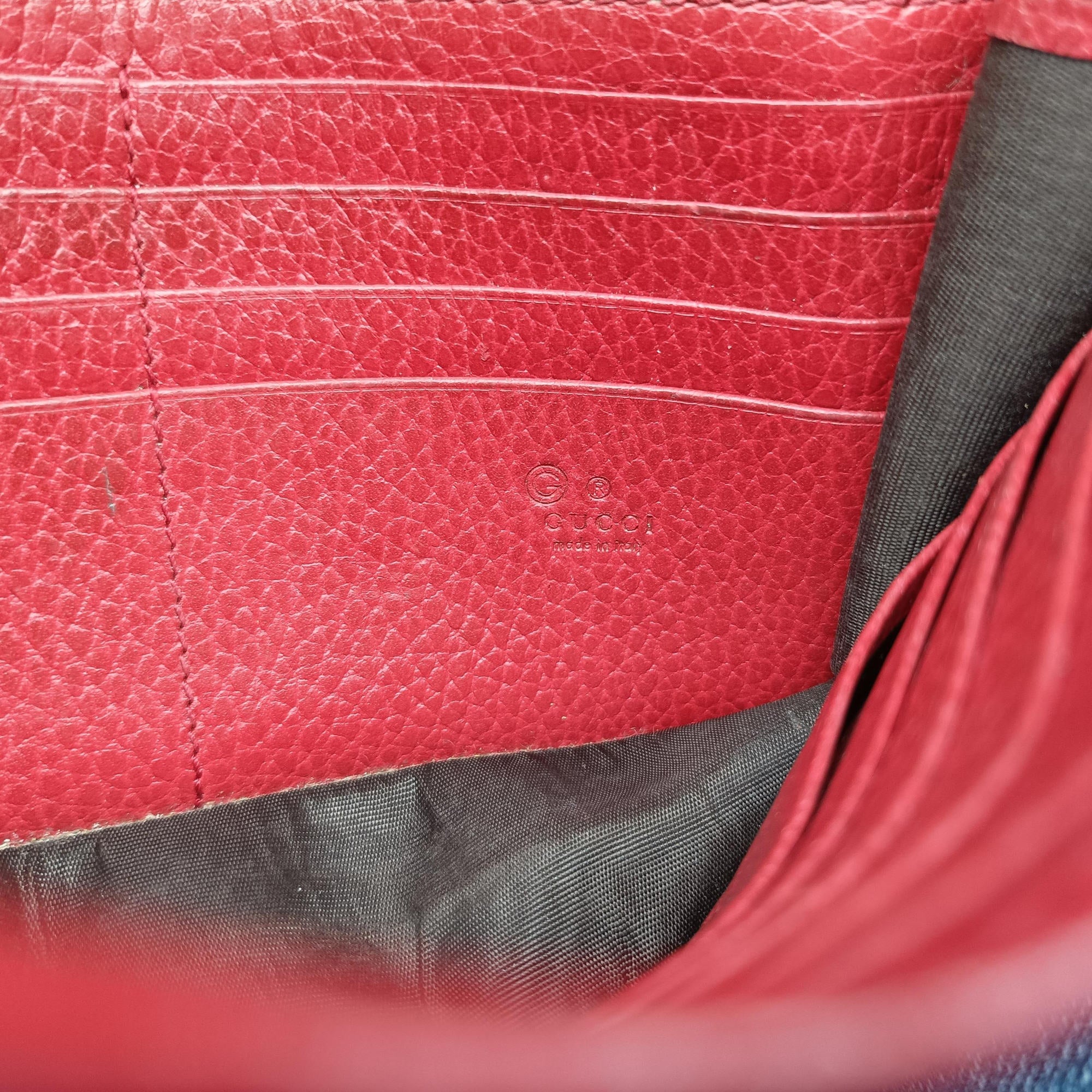 Pre-owned Gucci Interlocking G Red Leather 510314 shoulderbag | stylenewstar