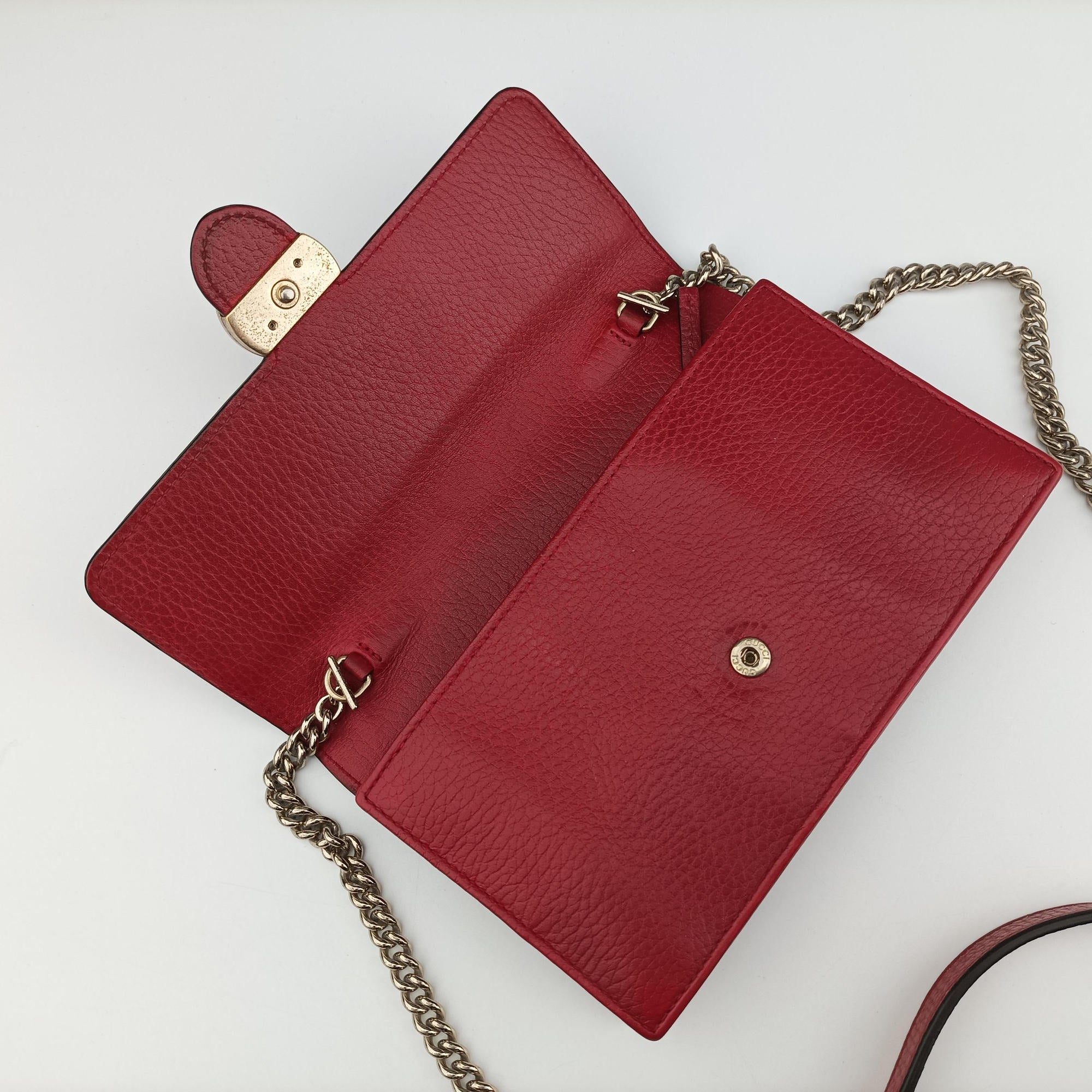 Pre-owned Gucci Interlocking G Red Leather 510314 shoulderbag | stylenewstar