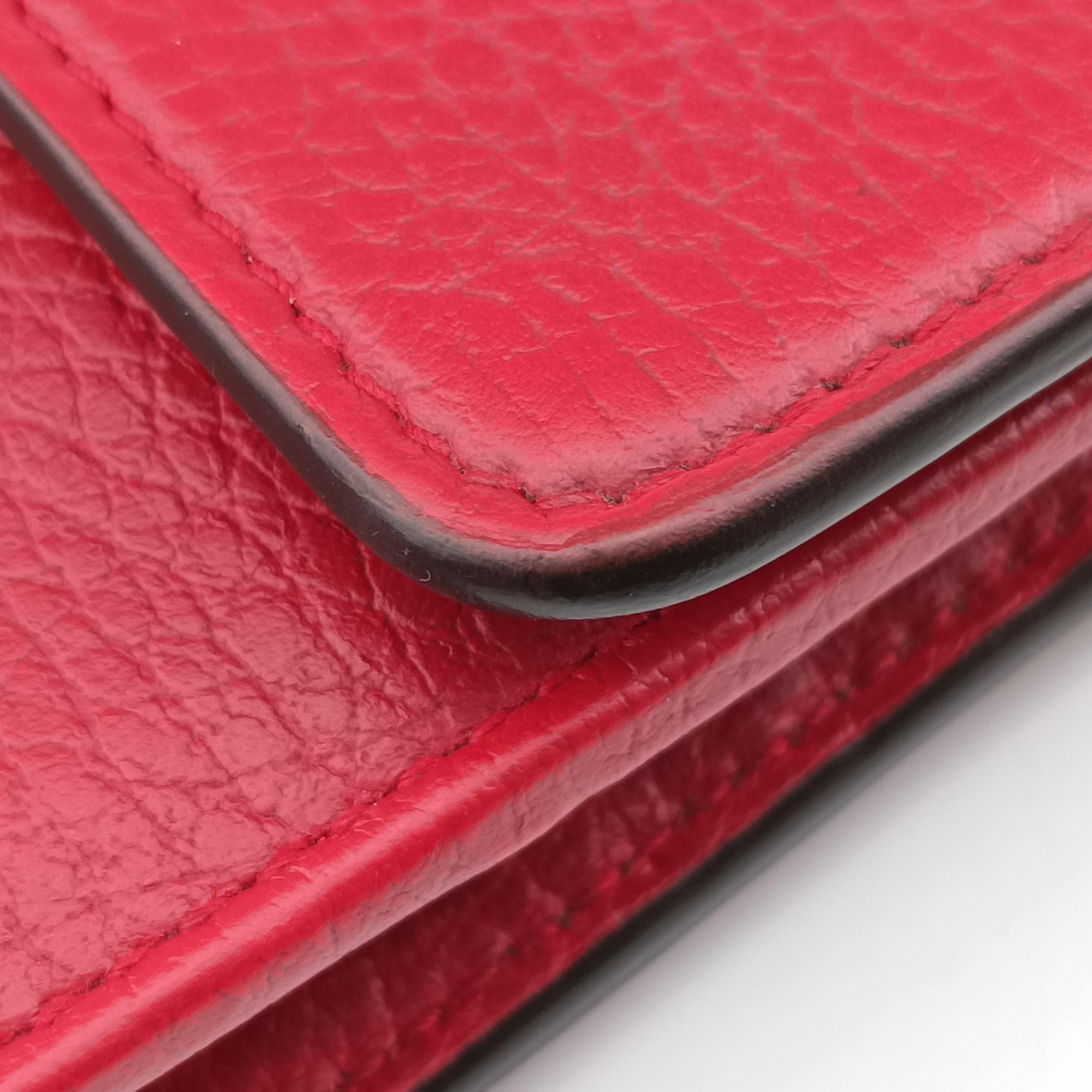 Pre-owned Gucci Interlocking G Red Leather 510314 shoulderbag | stylenewstar