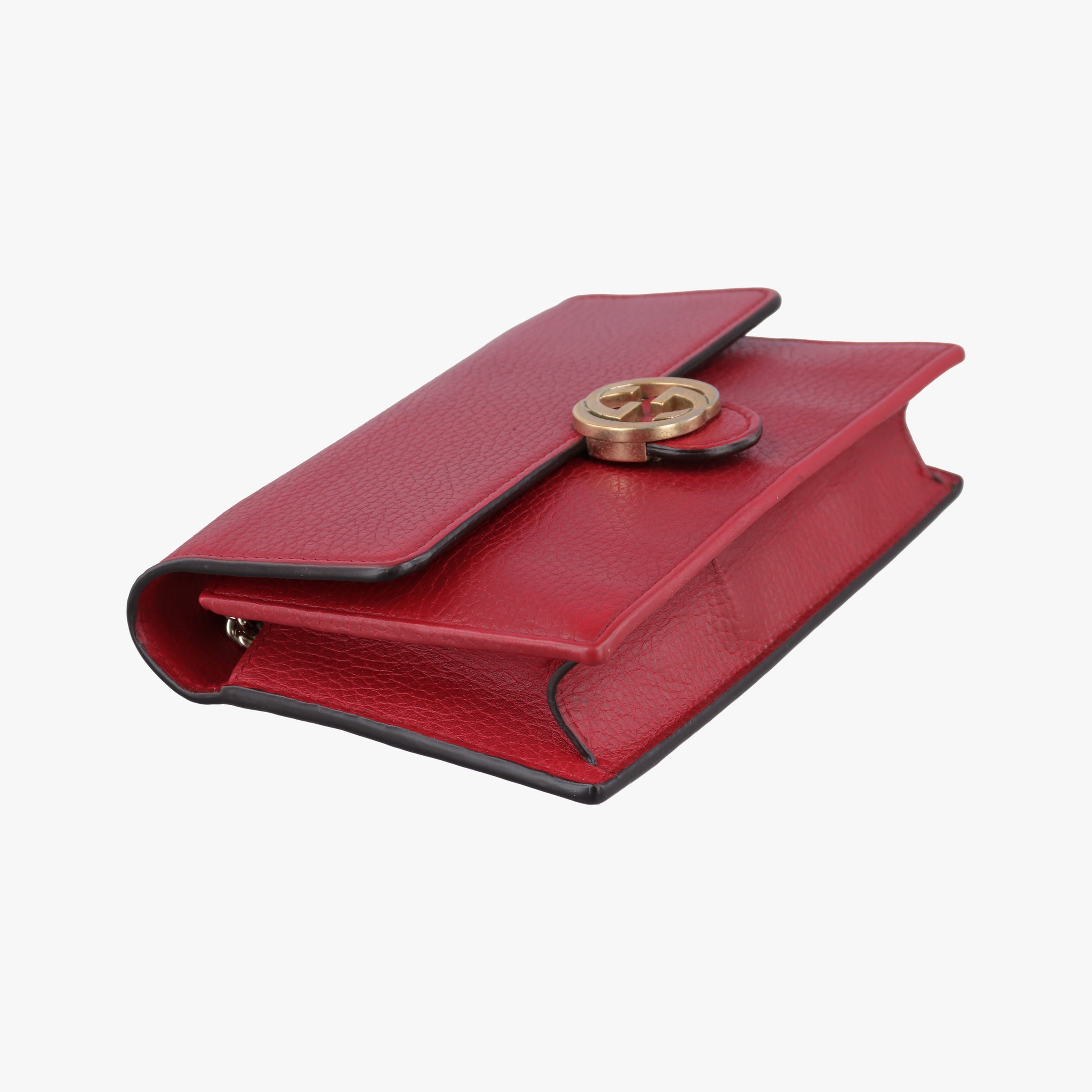 Pre-owned Gucci Interlocking G Red Leather 510314 shoulderbag | stylenewstar
