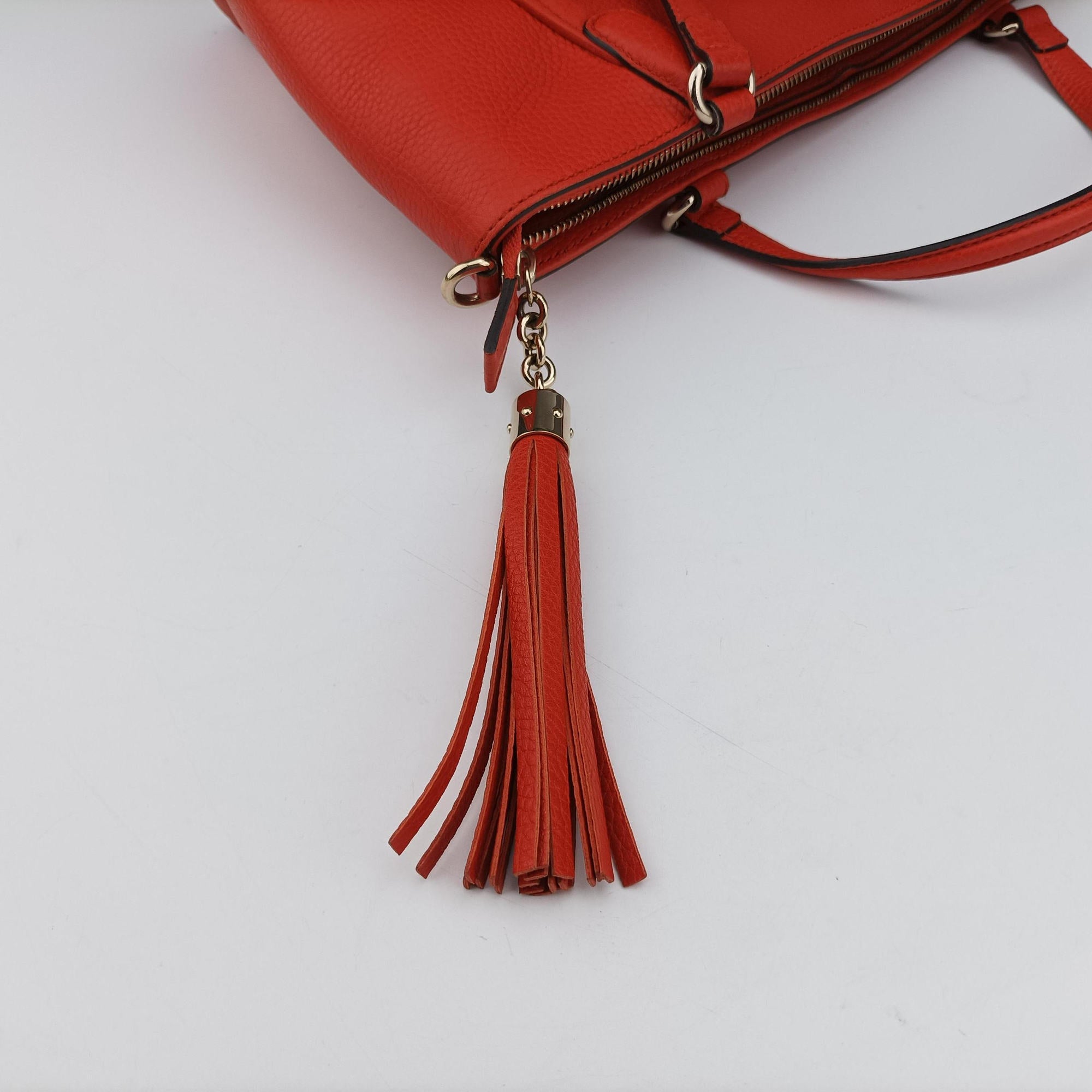 Pre-owned Gucci Soho Orange Leather 369176 shoulderbag | stylenewstar