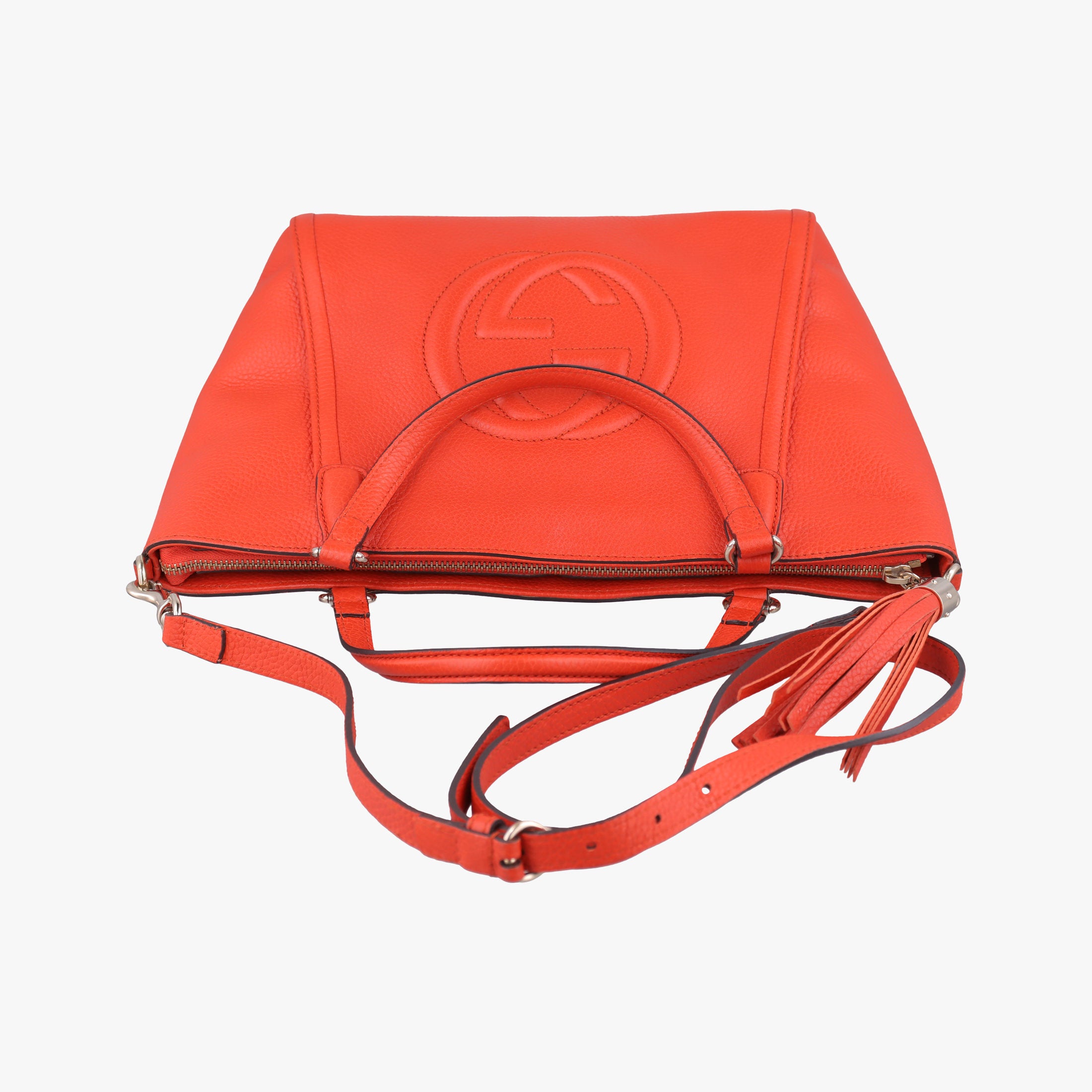 Pre-owned Gucci Soho Orange Leather 369176 shoulderbag | stylenewstar