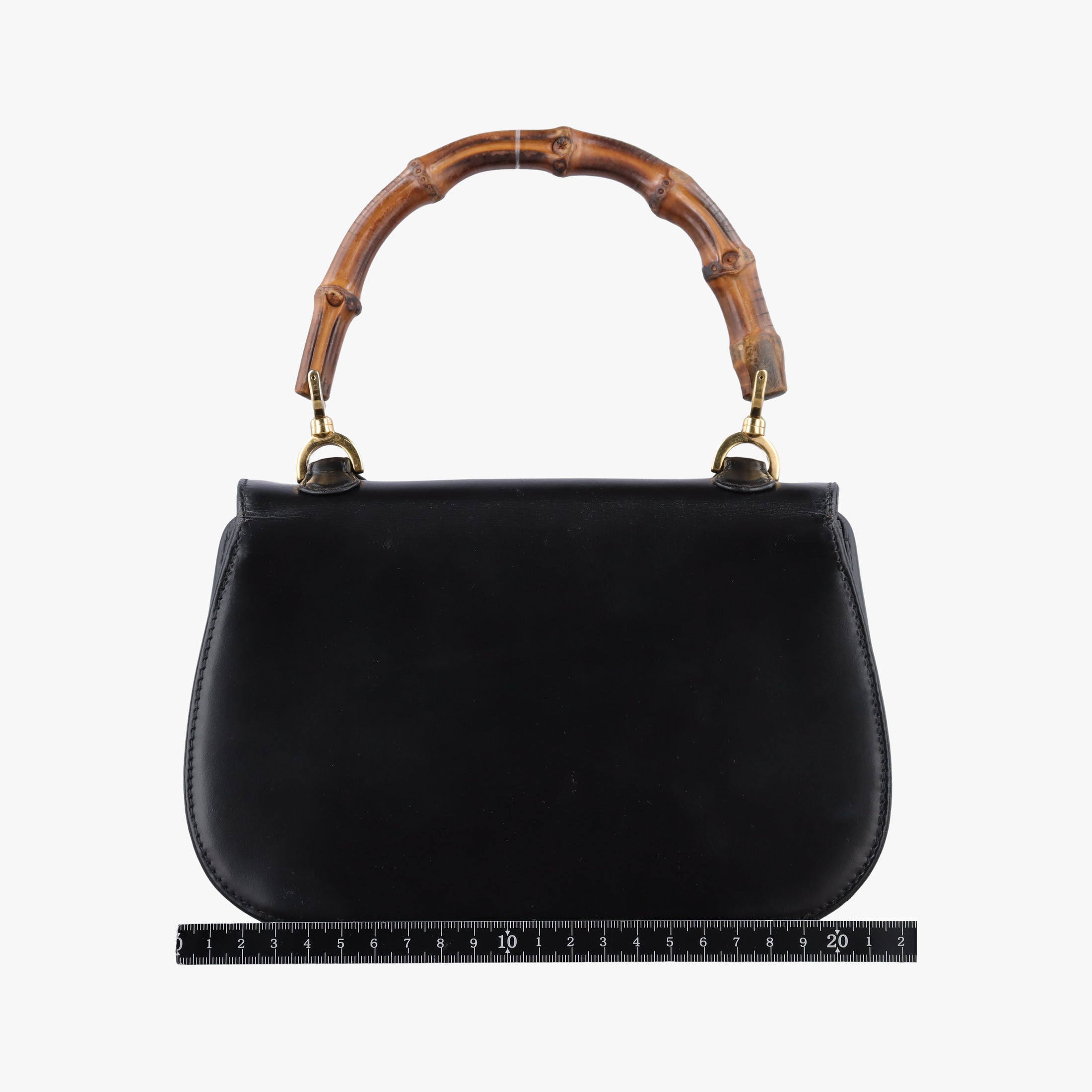 Vintage Gucci Bamboo Black Leather 000 46 handbag | stylenewstar