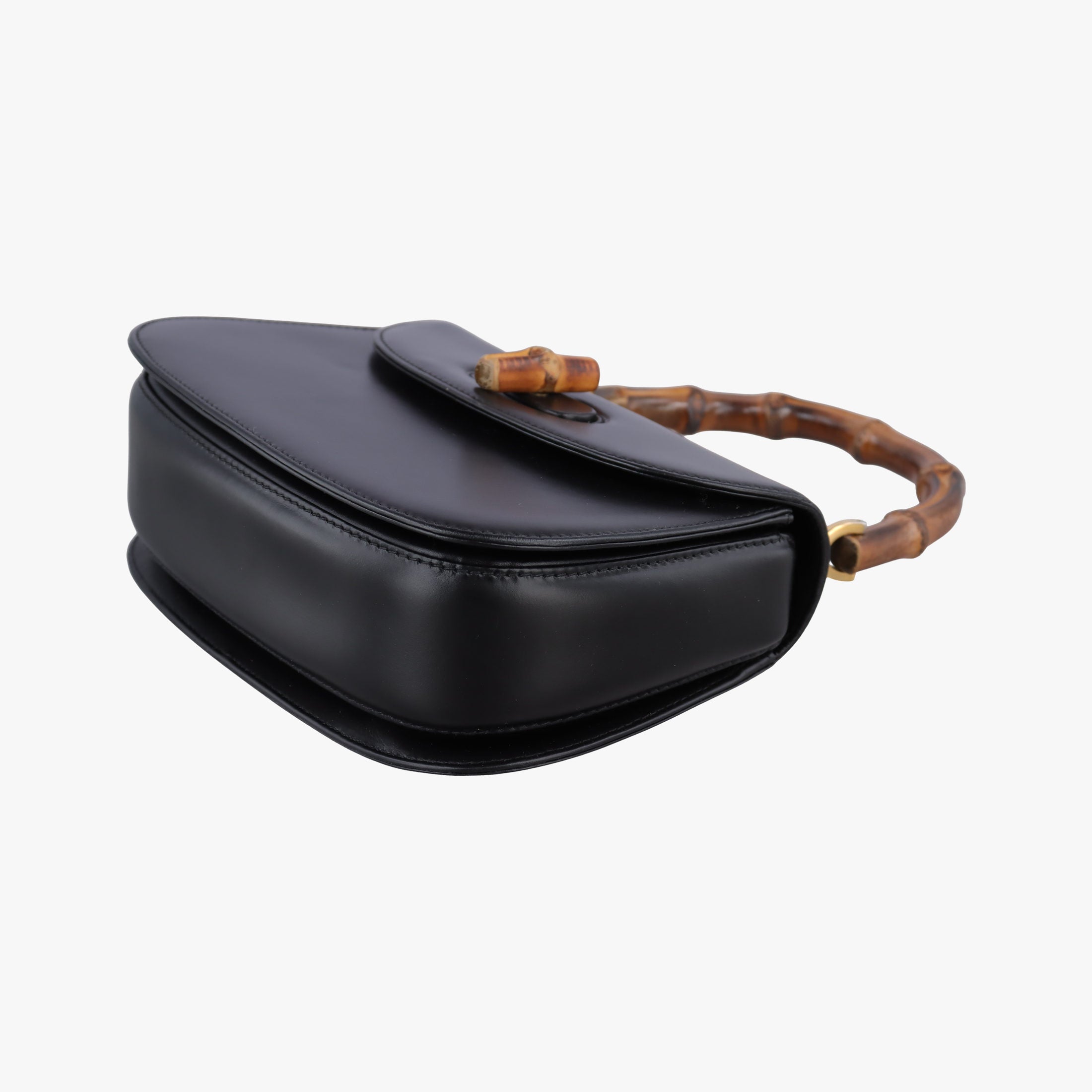 Vintage Gucci Bamboo Black Leather 000 46 handbag | stylenewstar