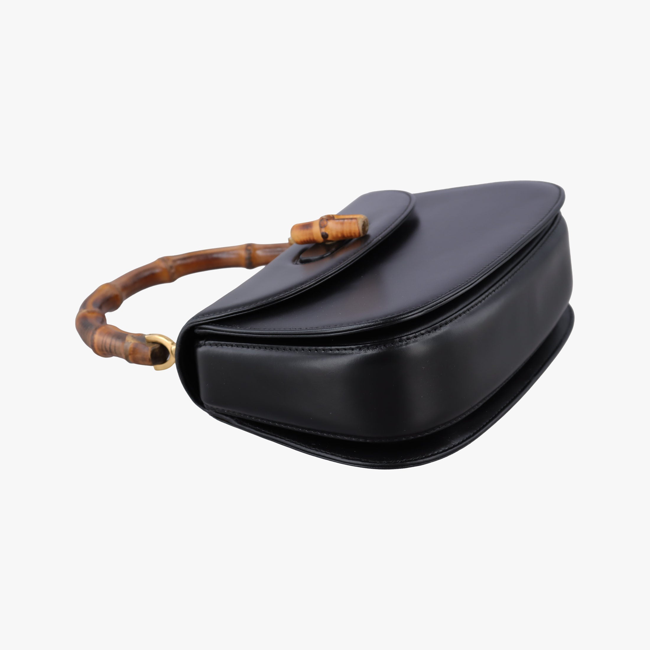 Vintage Gucci Bamboo Black Leather 000 46 handbag | stylenewstar