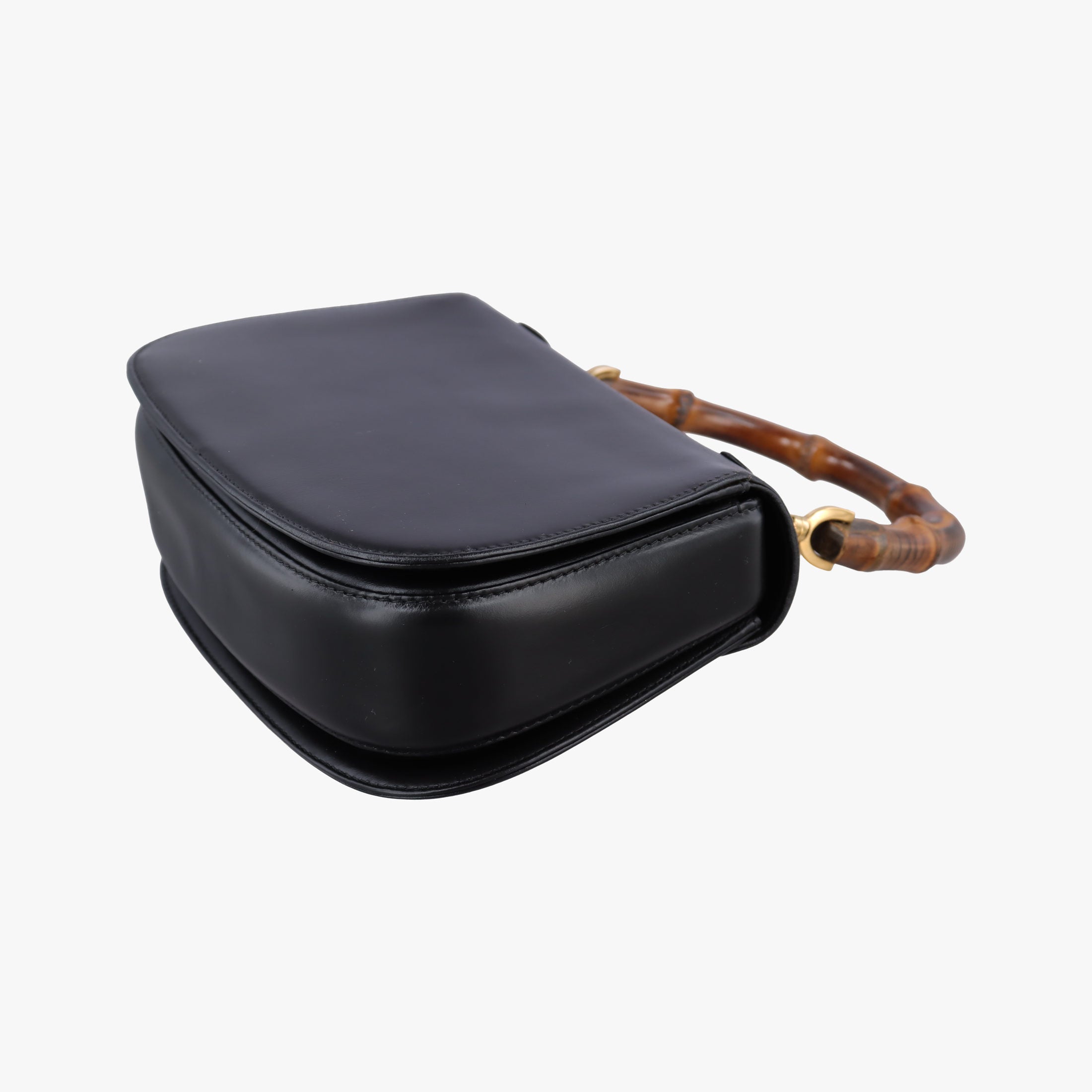 Vintage Gucci Bamboo Black Leather 000 46 handbag | stylenewstar