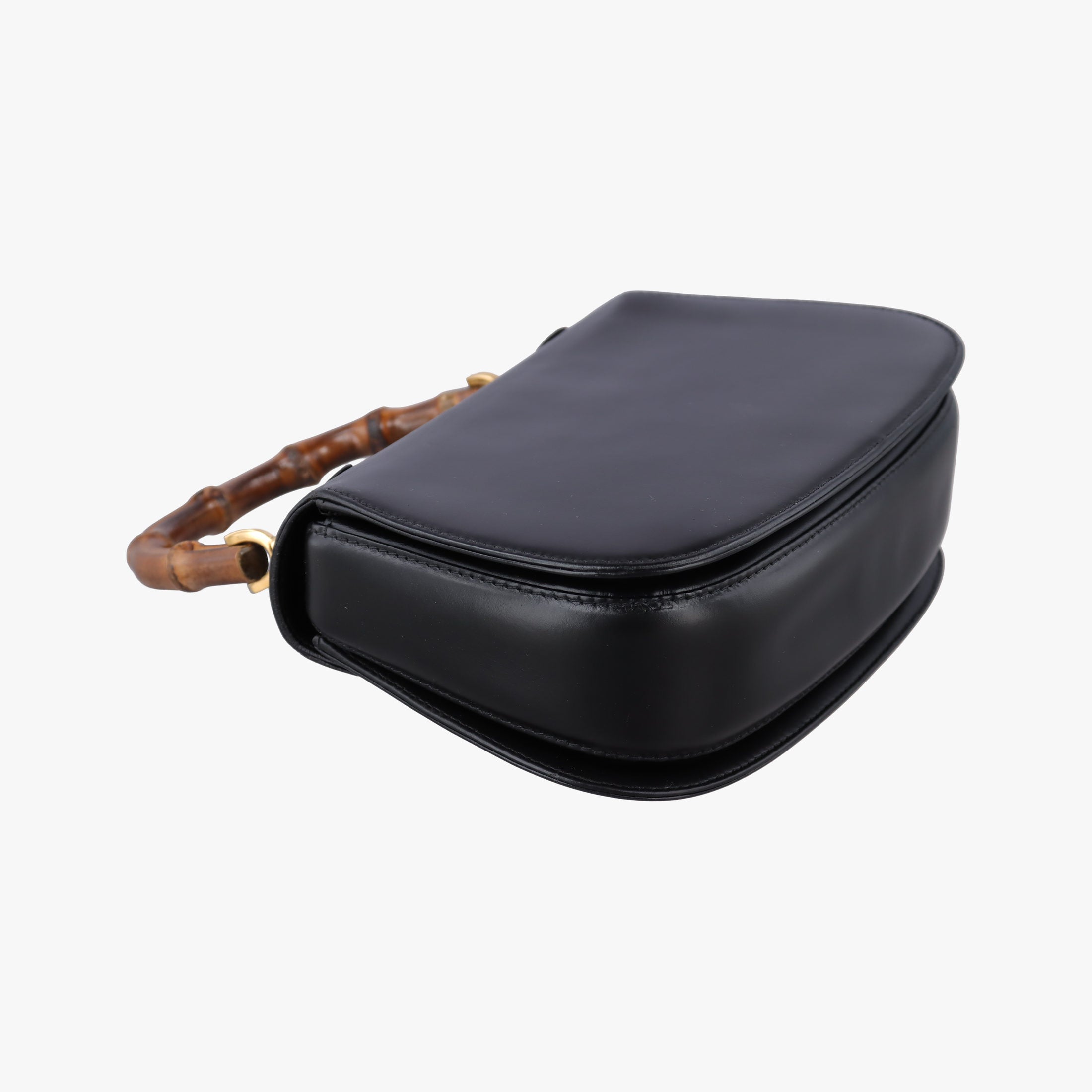 Vintage Gucci Bamboo Black Leather 000 46 handbag | stylenewstar